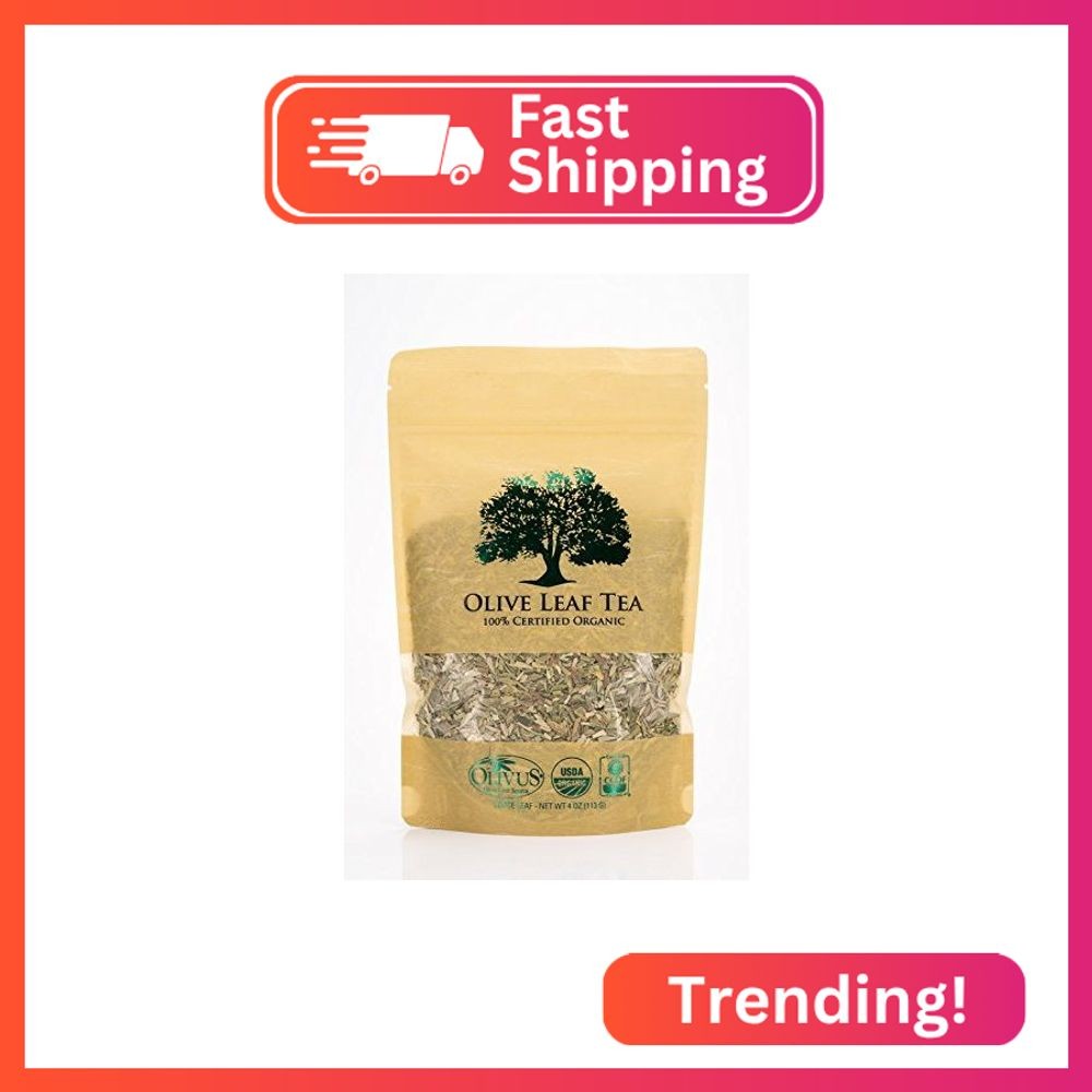 Olive Leaf Tea – Certified Organic – Non-GMO (4 ounce) – Sourced from Spain and