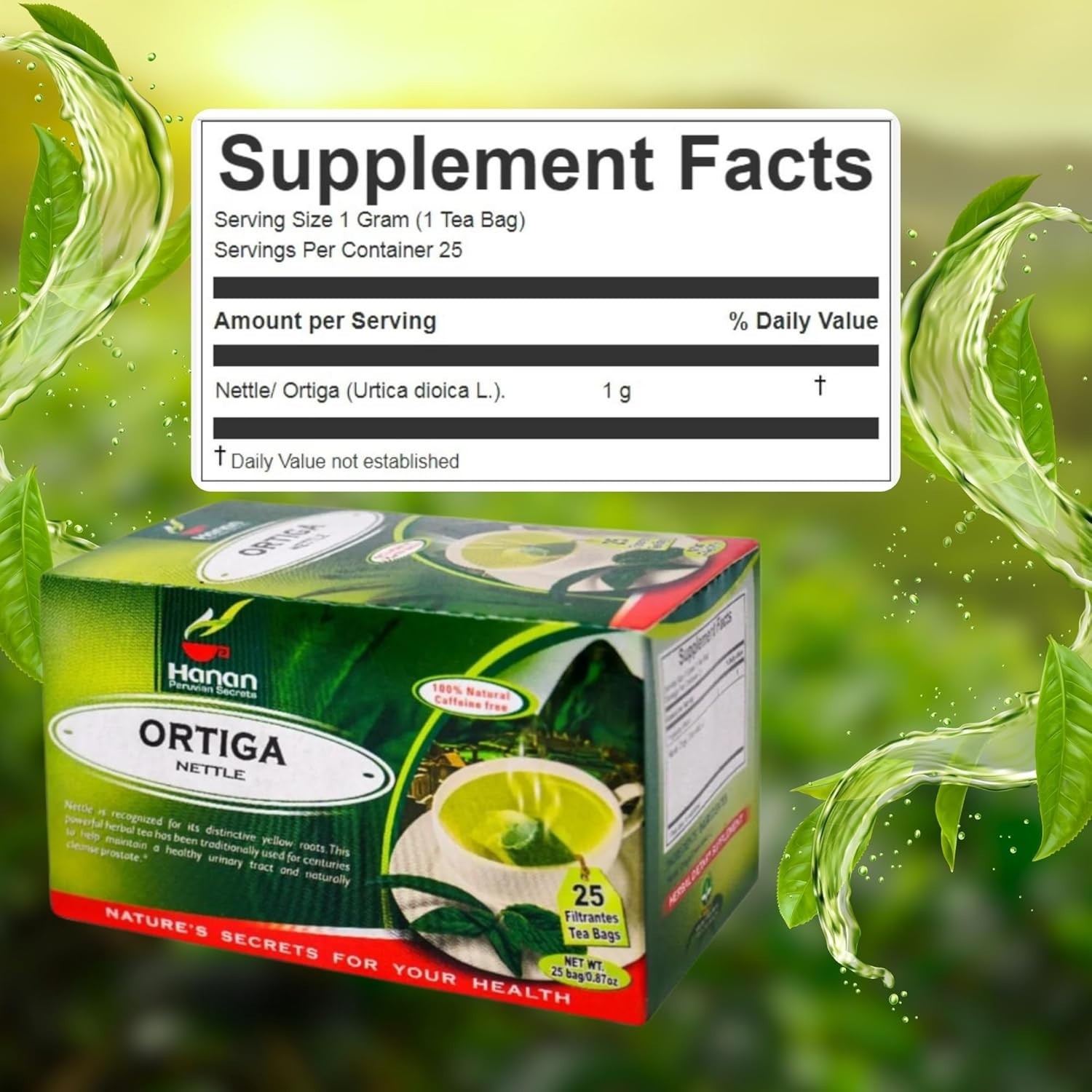 Nettle Tea – 25 Tea Bags of Stinging Nettle Leaf and Root – All-Natural Herba…