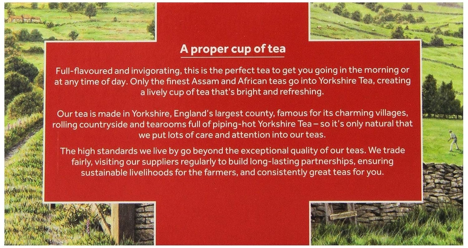 Yorkshire Red Tea – 40 Count Pack, Perfect for Breakfast or Tea Time