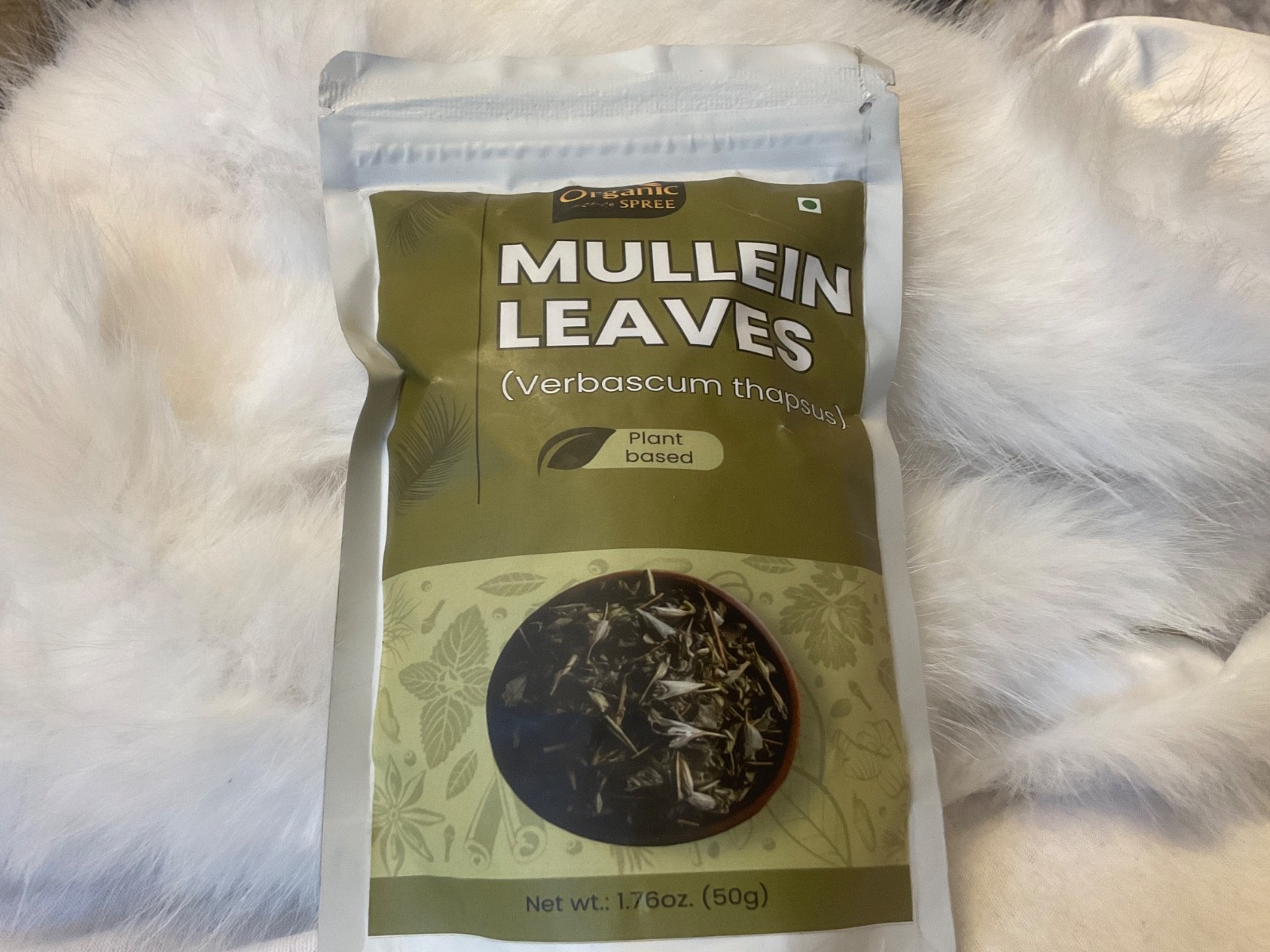 Organic Mullein Leaves Plant Based 1.76 (50 g) Organic. Loose Leaf Exp 10/26