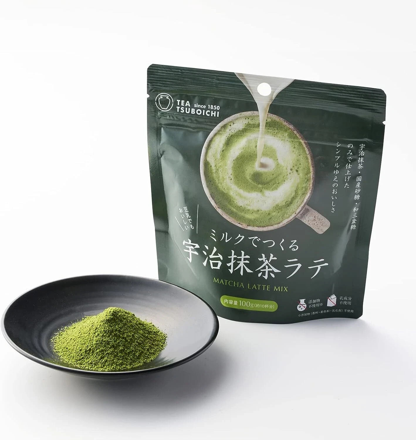 TSUBOICHI Japanese Matcha Latte Mix Uji Green Tea Powder Instant Cafe Style 80g