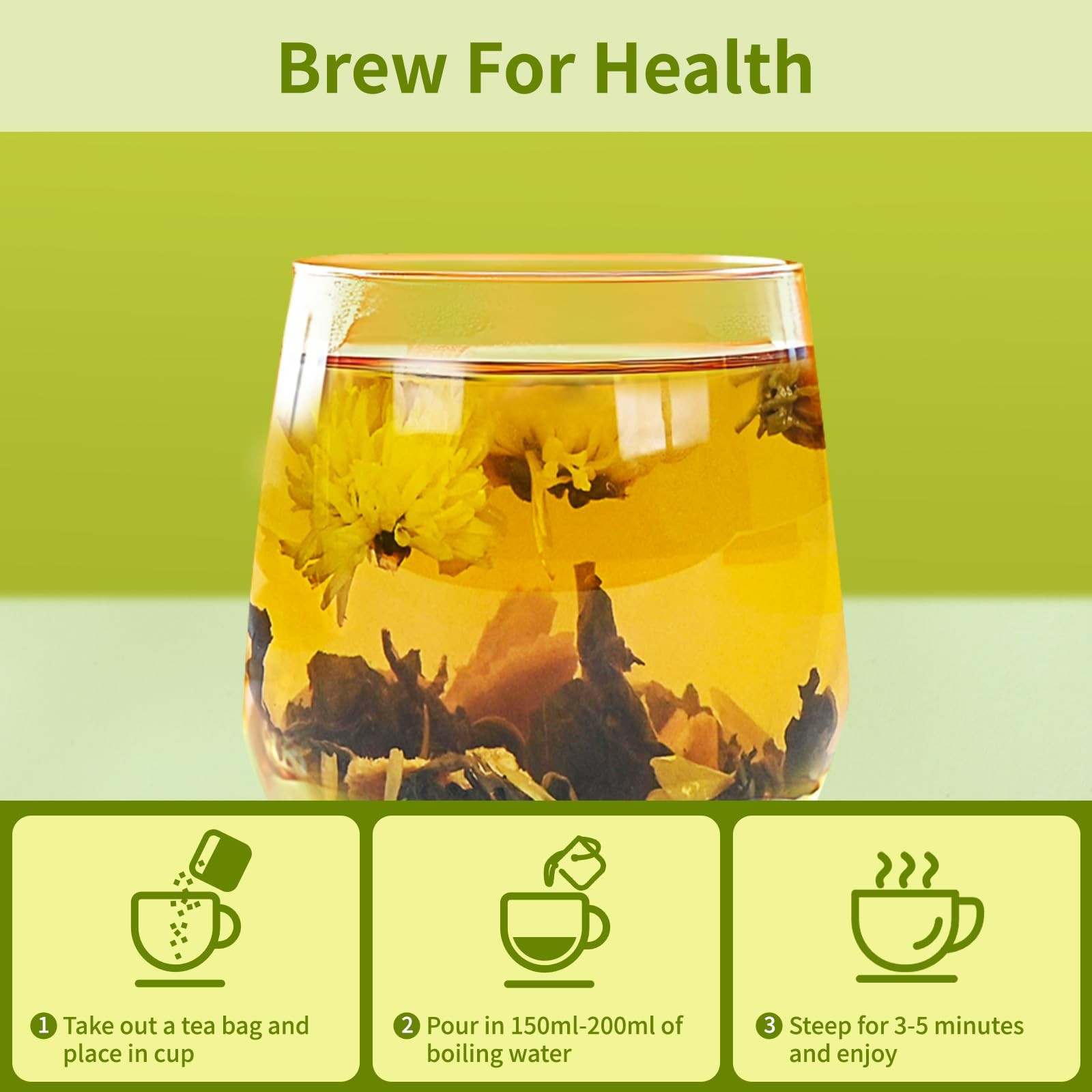 Dandelion Wolfberry Tea Bags, Natural Kidneys & Liver Health Tea with Dandelion,