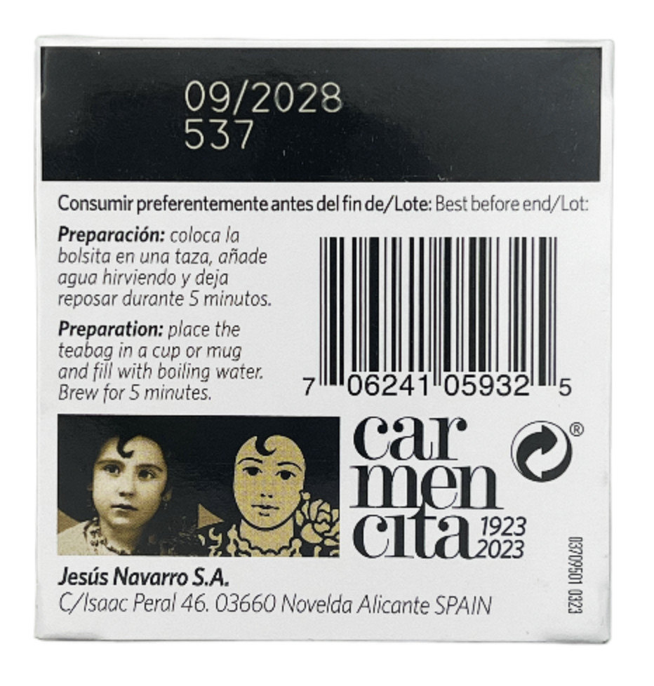 Carmencita Tea Boldo Pack of 3 0.53 oz 30 bags