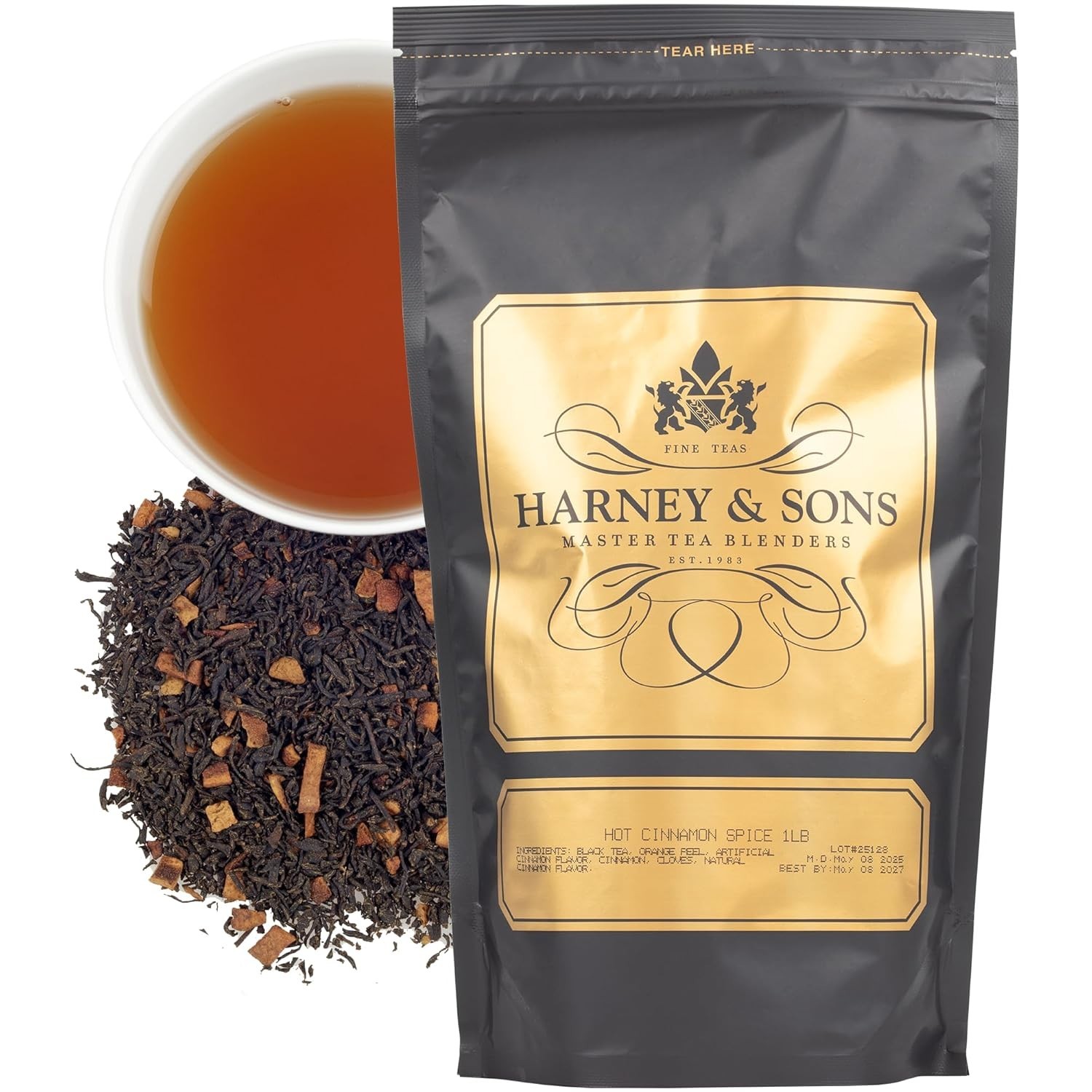 Hot Cinnamon Spice Black Tea with Orange Peel & Clove – 16 Oz Blend