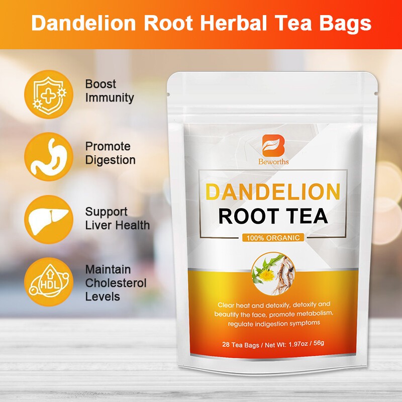 56+28 Bags Dandelion Tea Leaf & Root Herbal Tea Bags for Liver & Kidney