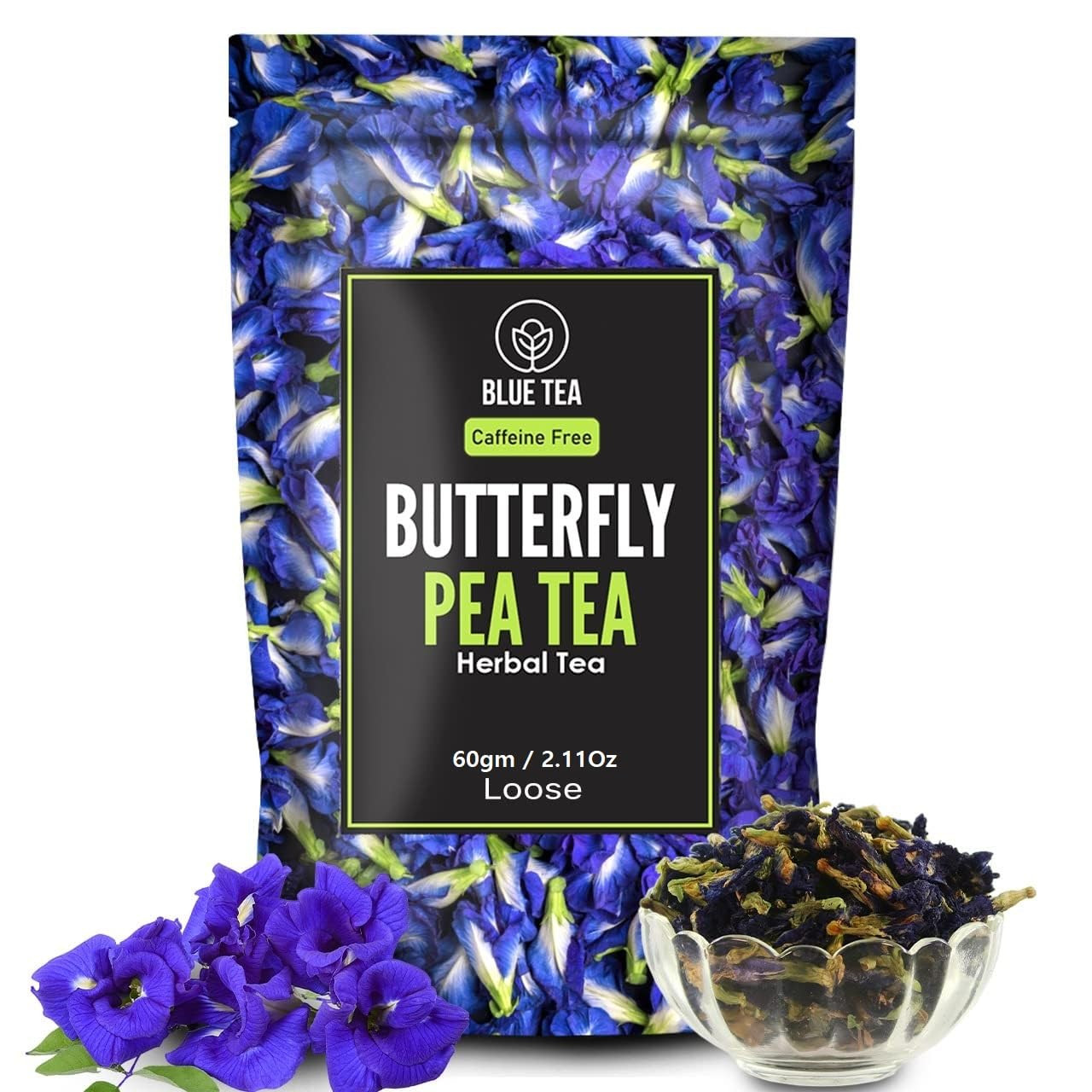 BLUE TEA – Butterfly Pea Flower Tea – 2.11 Oz (120+ Cups) | ANTIOXIDANT RICH | C