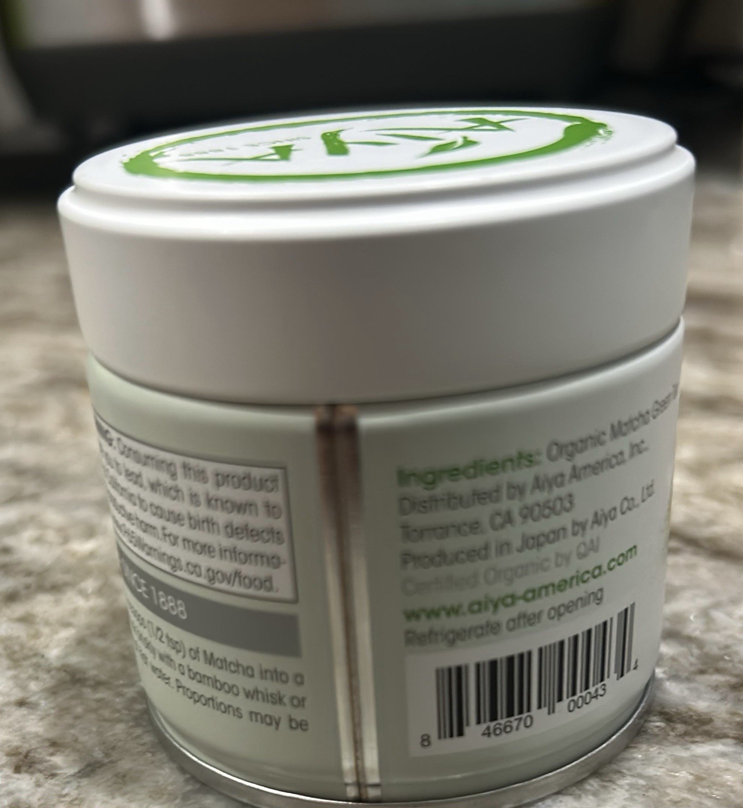 Aiya Organic Ceremonial Grade Matcha Powder Premium Matcha Ceremonial Grade 30g