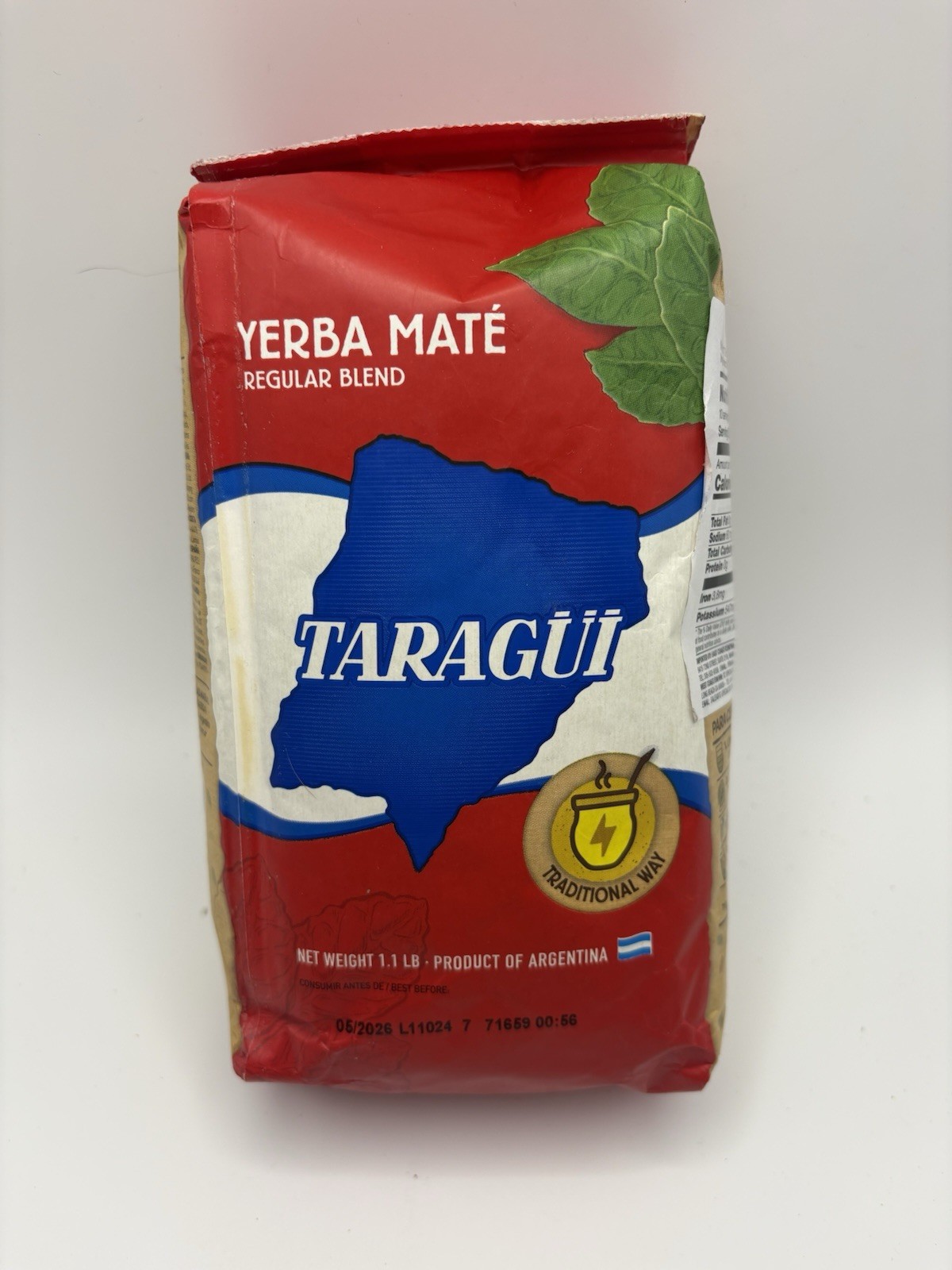 Taragui Yerba Mate Elaborada Con Palo – 1.1 LB Regular Blend