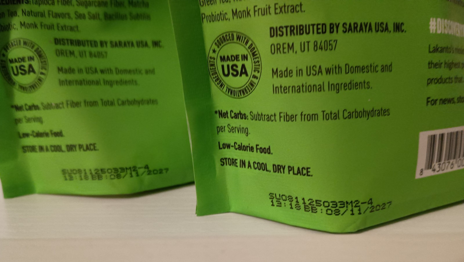 2 Lakanto® Sugar Free Matcha Latte – Green Tea Powder w/ Shelf Stable Probiotics