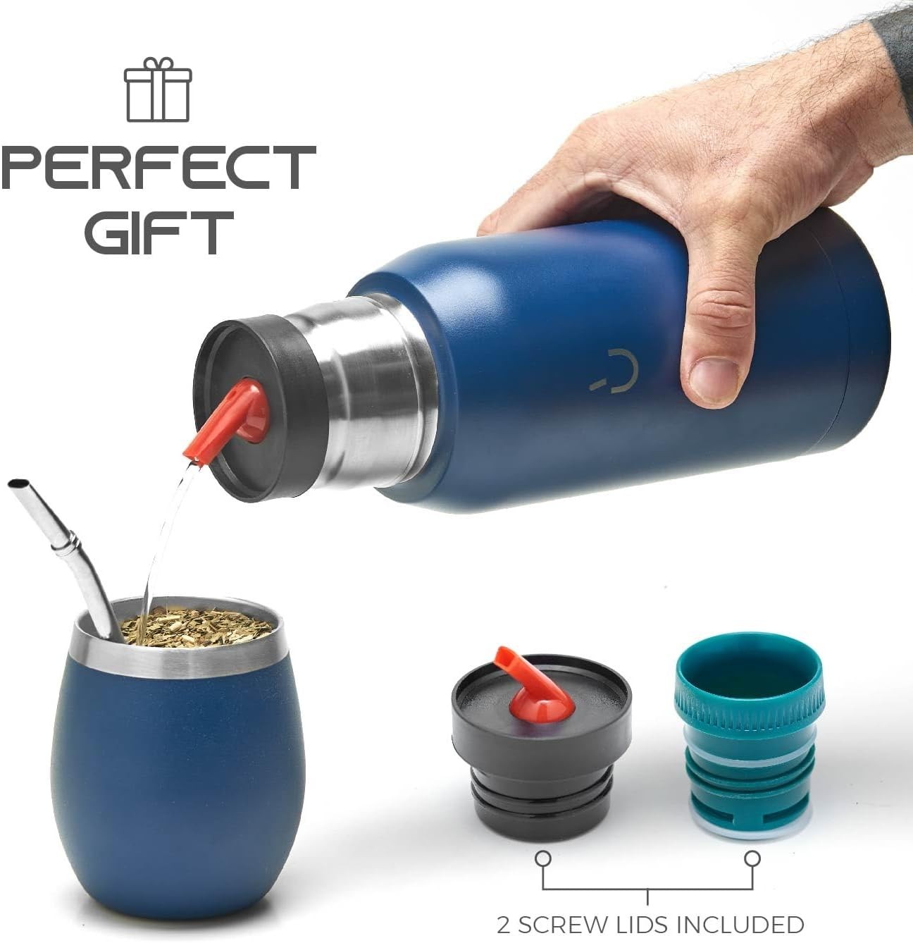 Stainless Steel Yerba Mate Kit with Flask