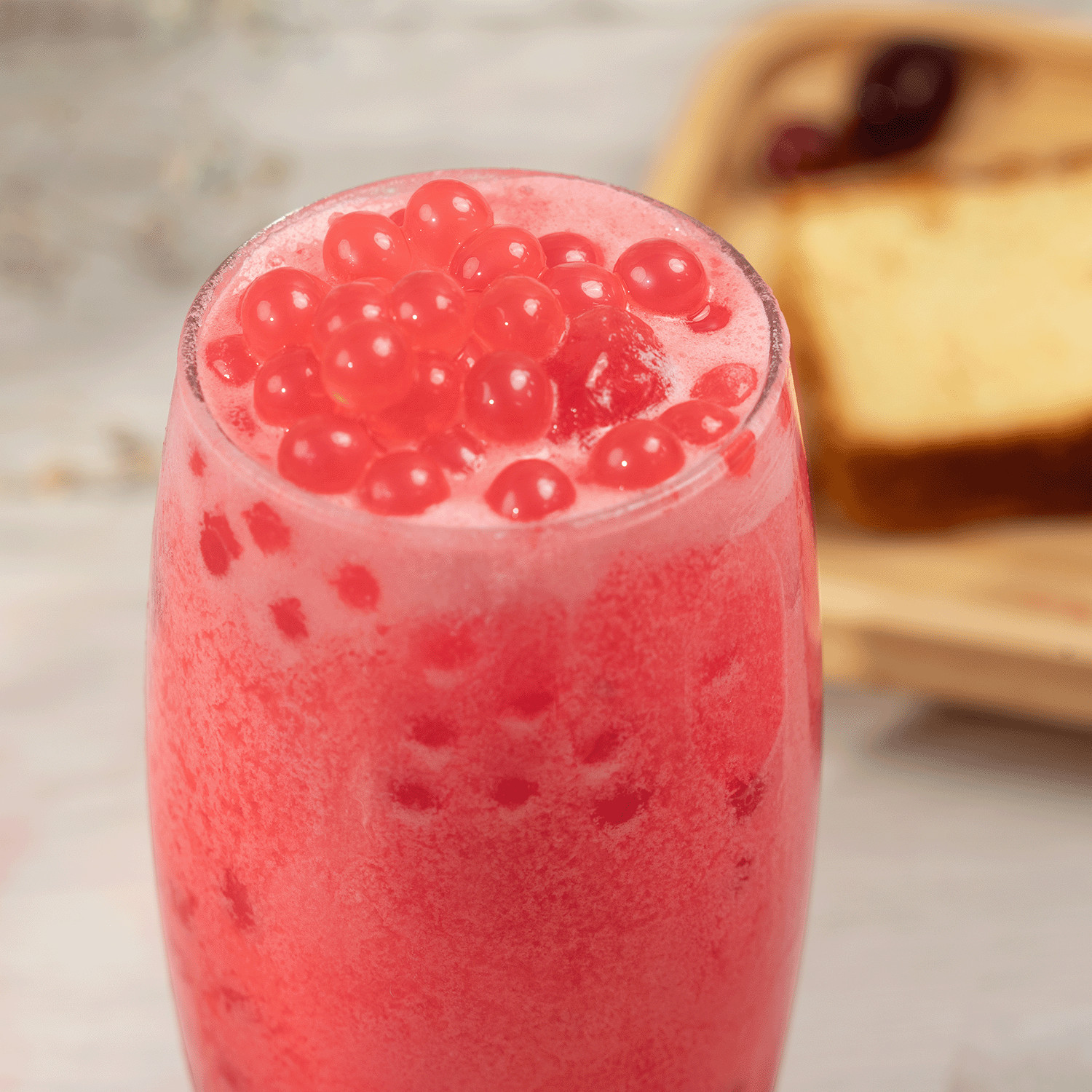 Tea Zone Raspberry Popping Pearls/Popping Boba (B2063, 7lbs) for Boba Tea