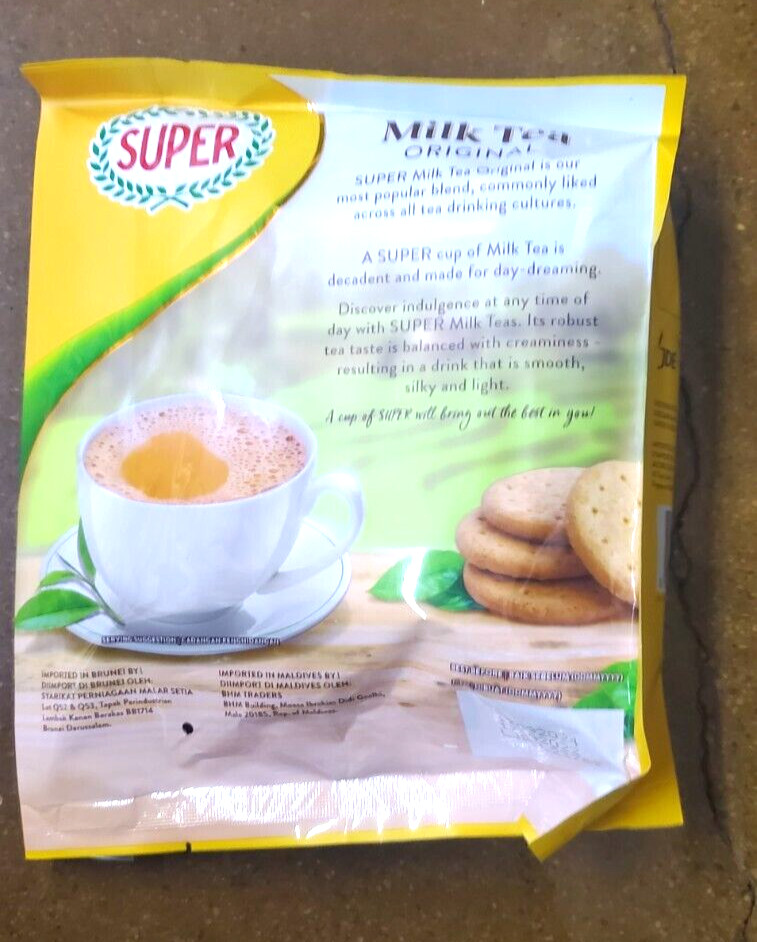 2 PACK SUPER MILK TEA ORIGINAL 25 STICKS EACH BAG