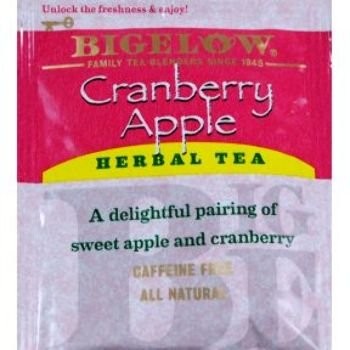 Bigelow Cranberry Apple Herbal Tea 168 Count Caffeine Free Pack of 1