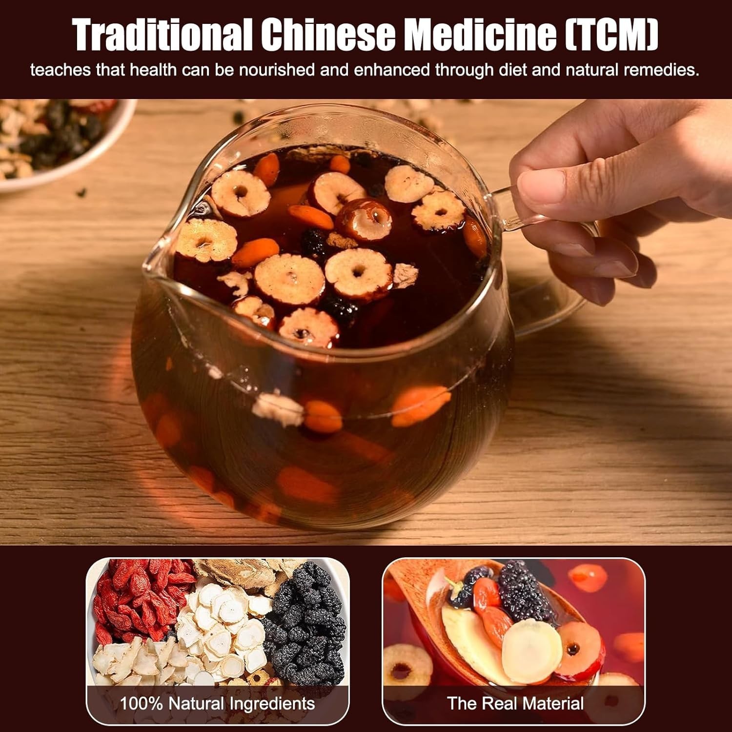 Ginseng Six Treasure Tea 30 Bags Kidney Cleanse Detox Herbal Support Maca Goji