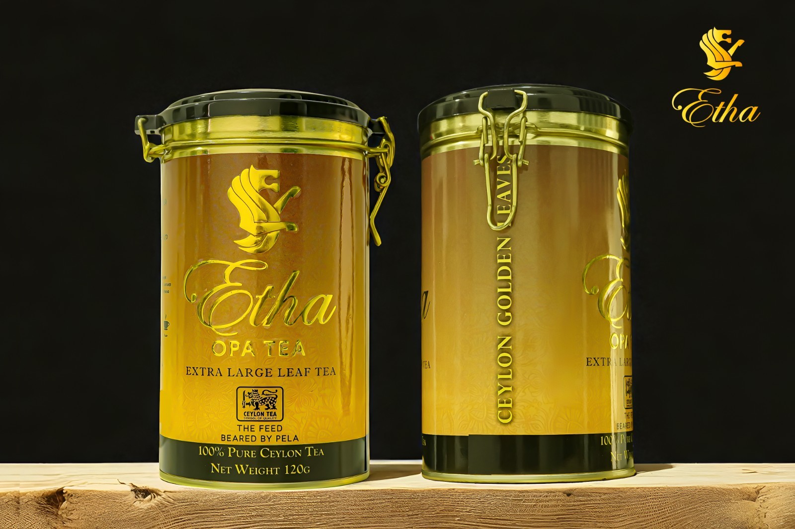Etha Pure Ceylon Black Tea Tin 120g Premium Ceylon Golden Leaves | OPA Grade Tea