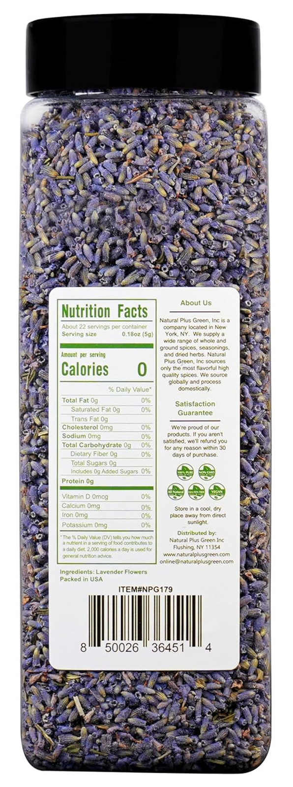 NPG Freeze Dried Lavender Flowers 4 Oz, Culinary Grade Lavender Buds for Tea, Ba