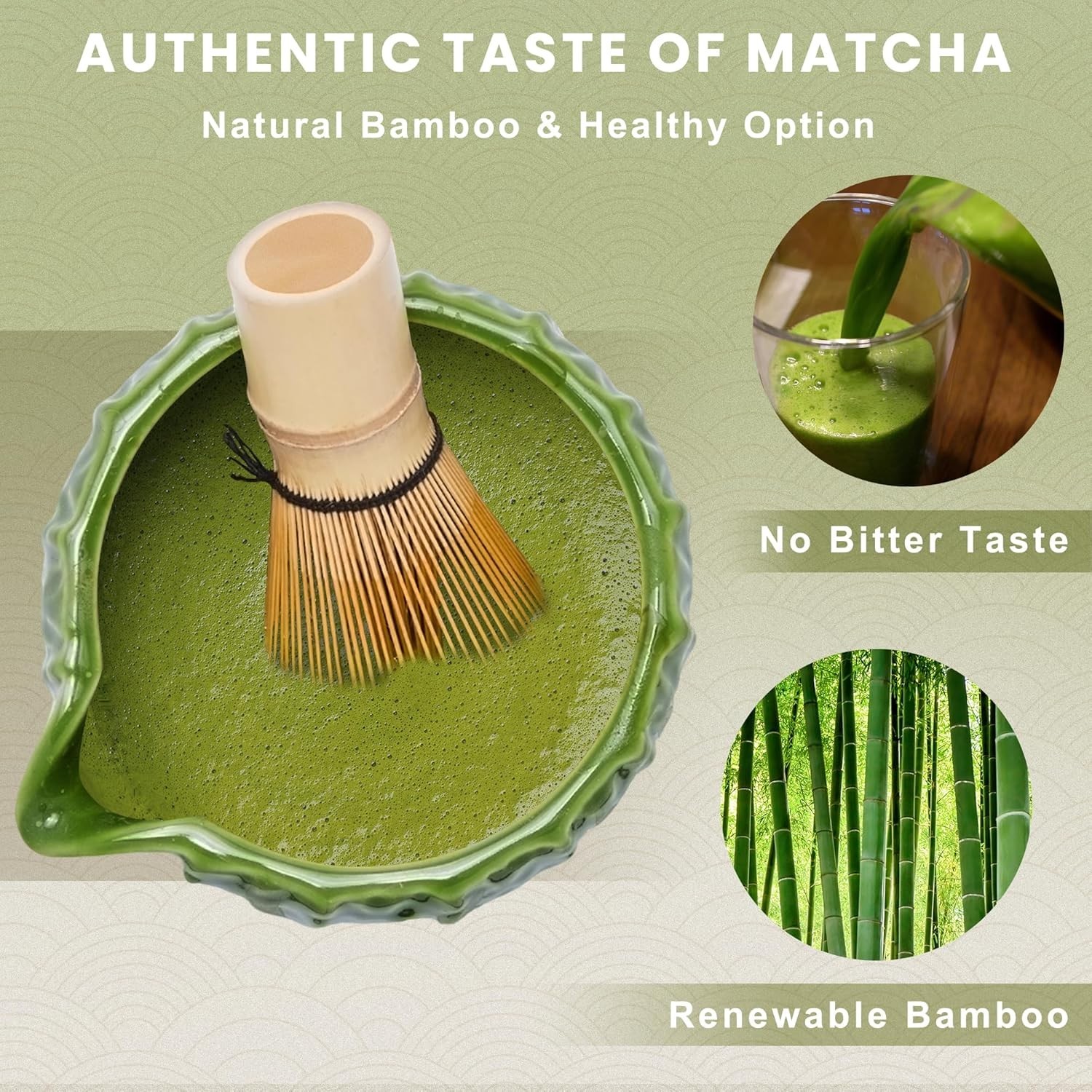 Matcha Whisk Set, Cactus Ceramic Matcha Set Includes Matcha Bowl, Matcha Whis…
