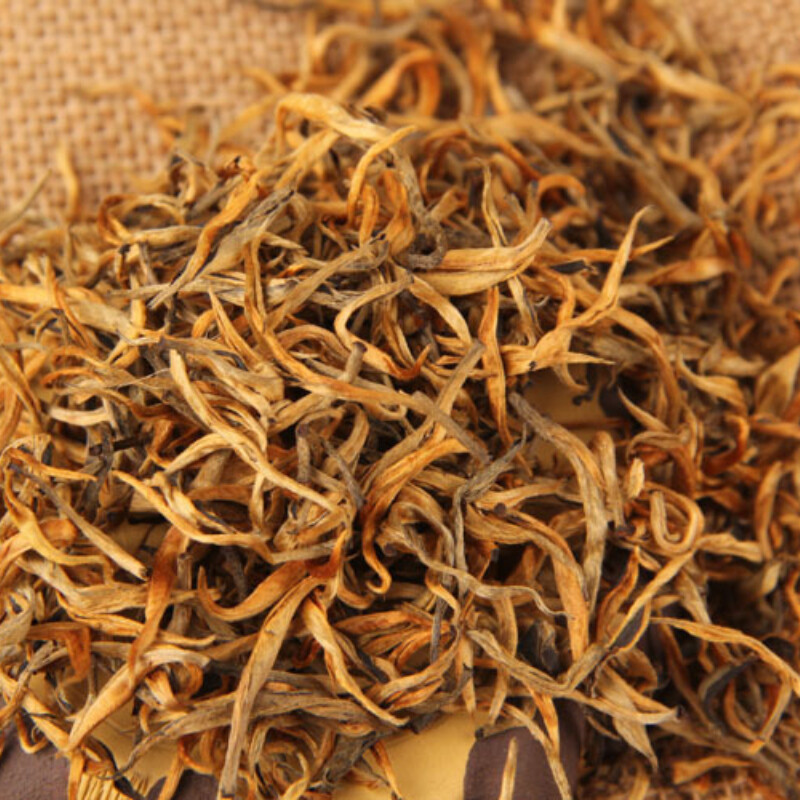Dian Hong Black Tea Yunnan Gold Wire Spring Bud Tea Premium Loose Leaf Healthy