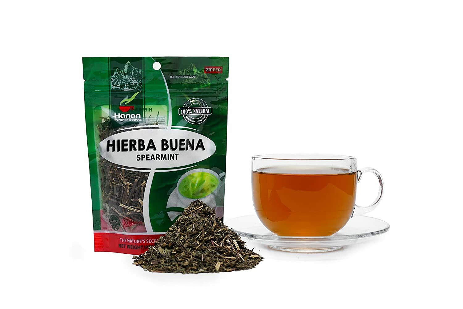 Hanan Peruvian Secrets Hierba Buena|100% Natural Spearmint|1.06oz / 30g|Naturall