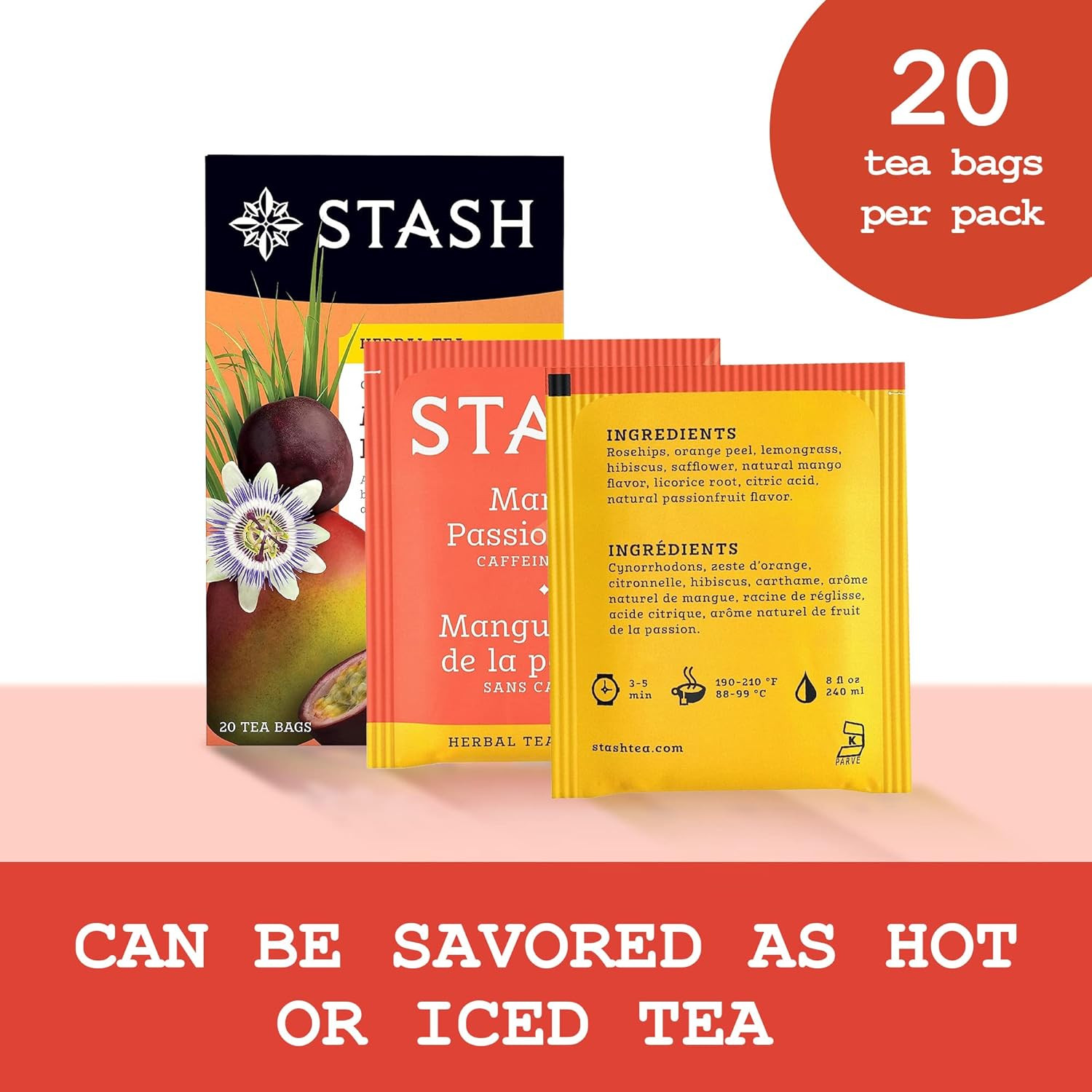 Stash Tea Mango Passion Fruit, 20 Ct