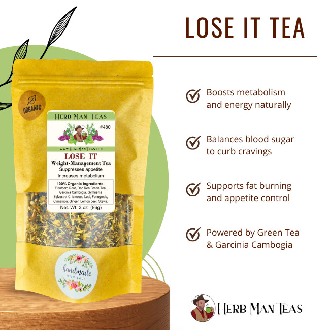 LOSE IT TEA – Weight Loss tea to reduce appetite, increase fat metabolism 3 oz.