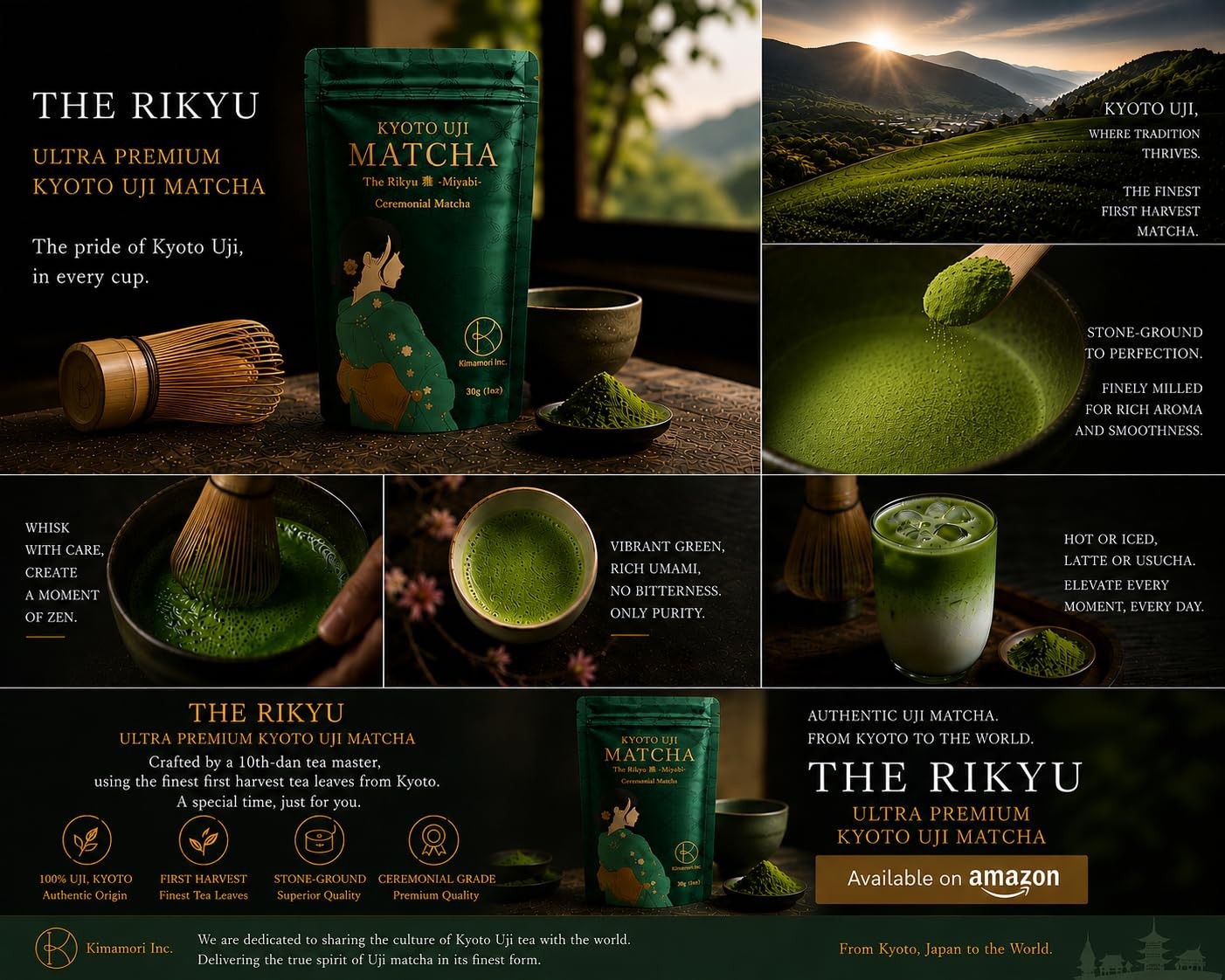 THE RIKYU Miyabi Uji Matcha – Ultra Premium Kyoto Uji Matcha – First Harvest …