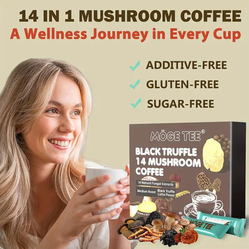 Möge Tee Black Truffle 14 Mushroom Coffee | 225g | 15 Sachets
