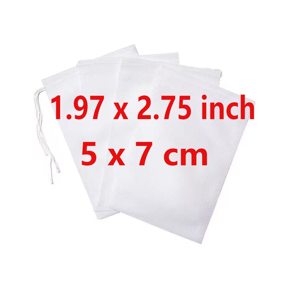 Empty Teabags Loose Teas Herb Disposable Drawstring Flip Tea Bags Filters 100Pcs