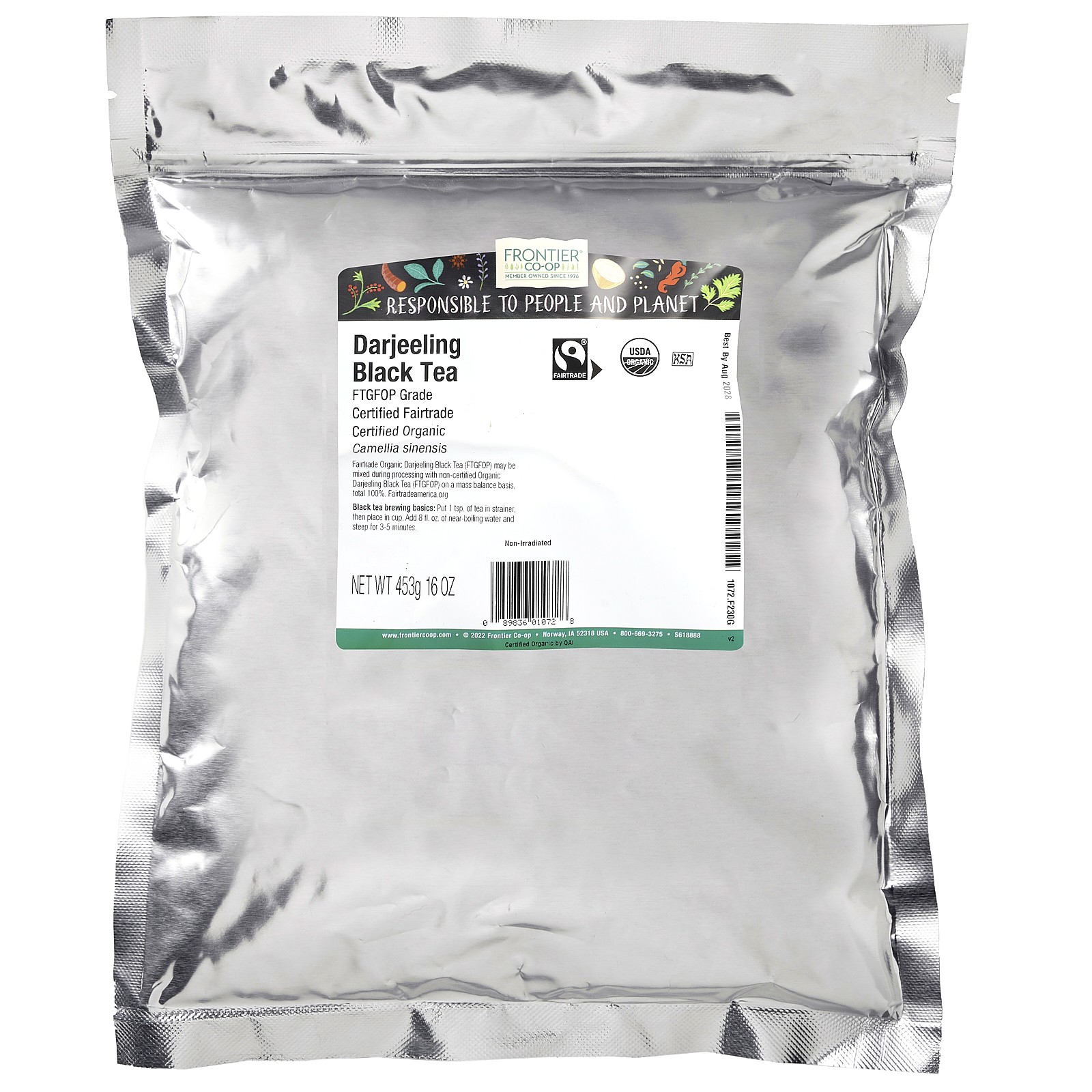 Organic Darjeeling Black Tea, 16 oz (453 g)