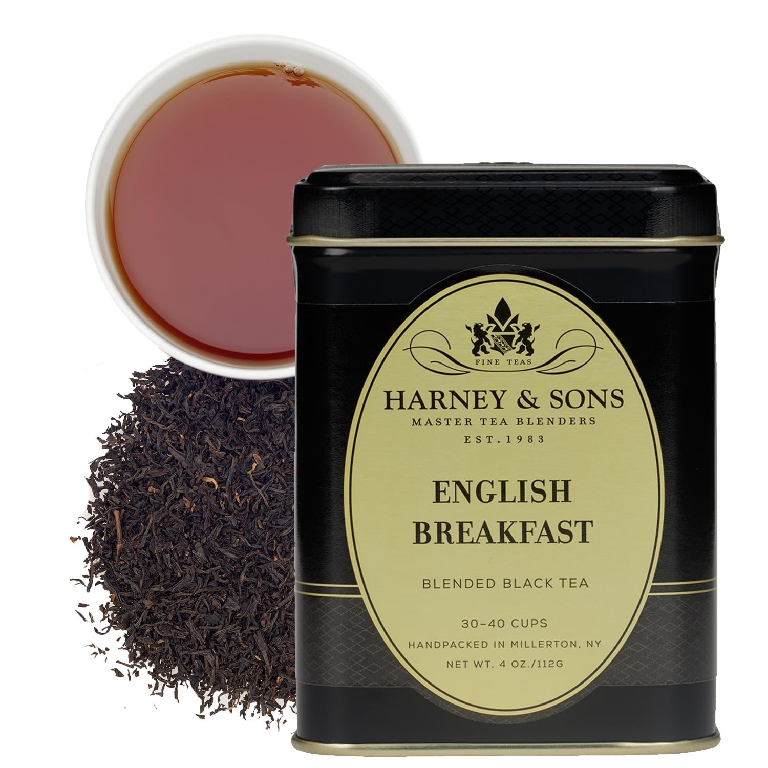 English Breakfast Loose Leaf Black Tea, 4 oz Tin, China Keemun, Bold Full-Bod…