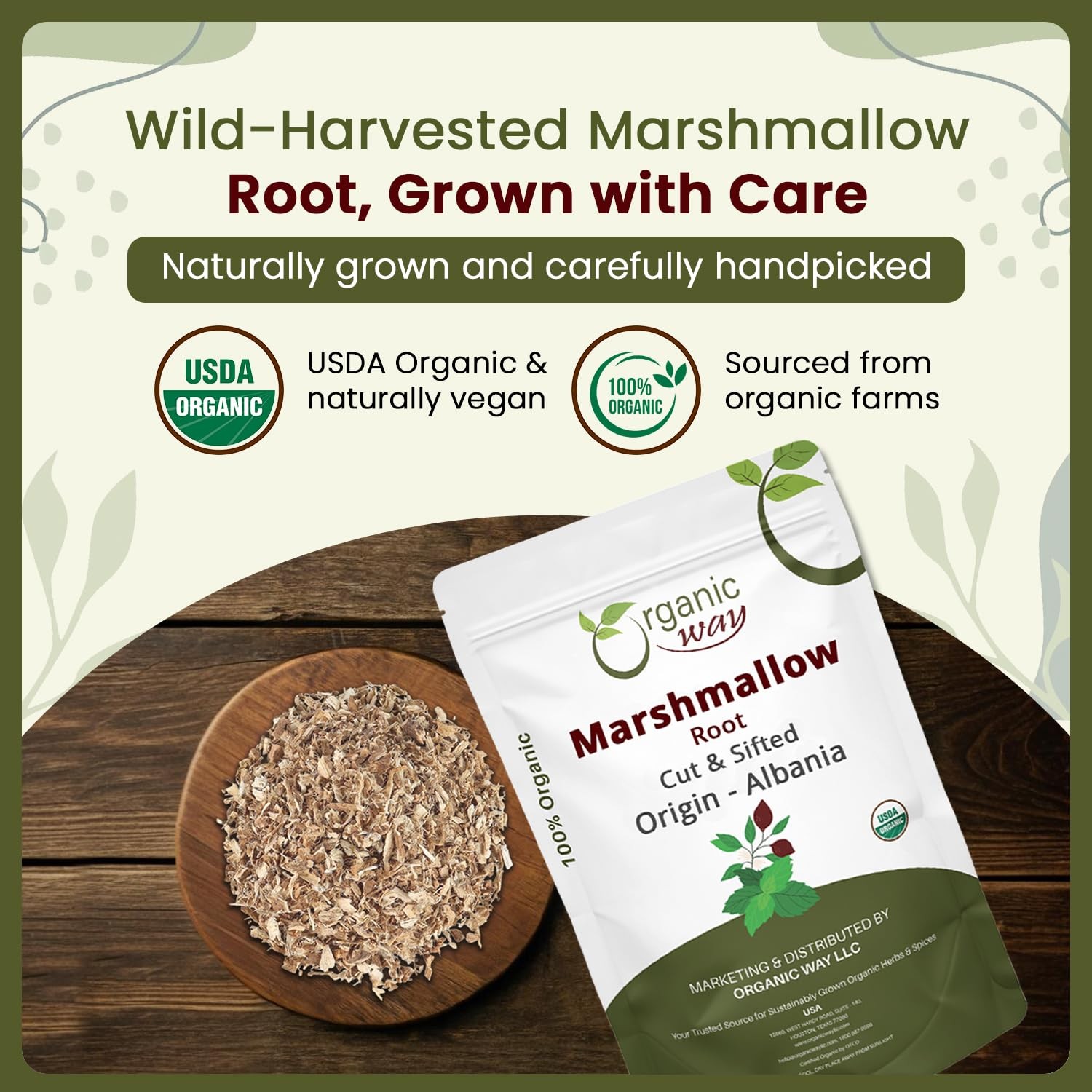 Marshmallow Root (Althaea officinalis) Cut & Sifted – Herbal Tea | European W…