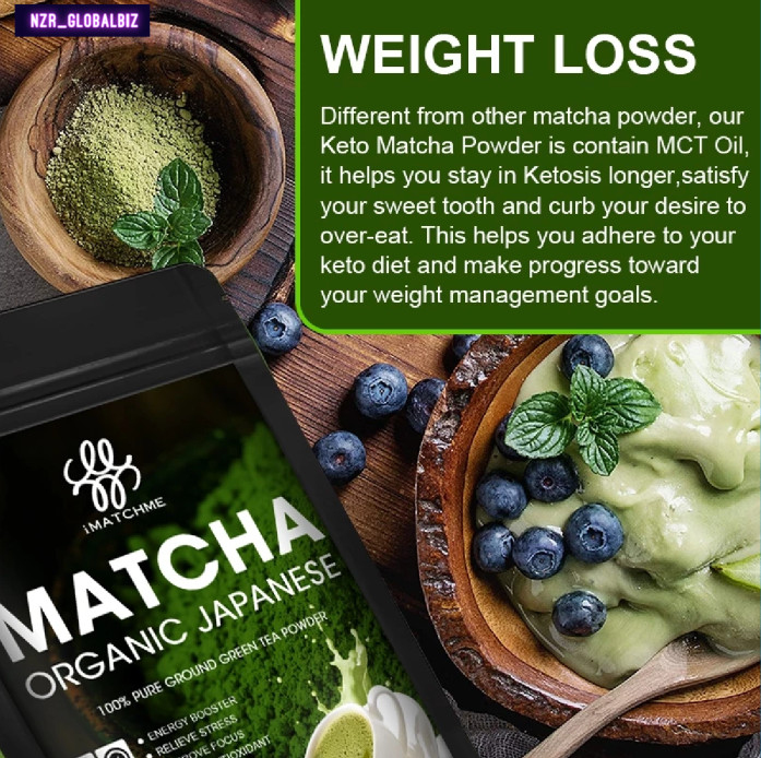 100% Organic Matcha Japanese Green Tea Powder –Pure, Unsweetened –Keto Superfood