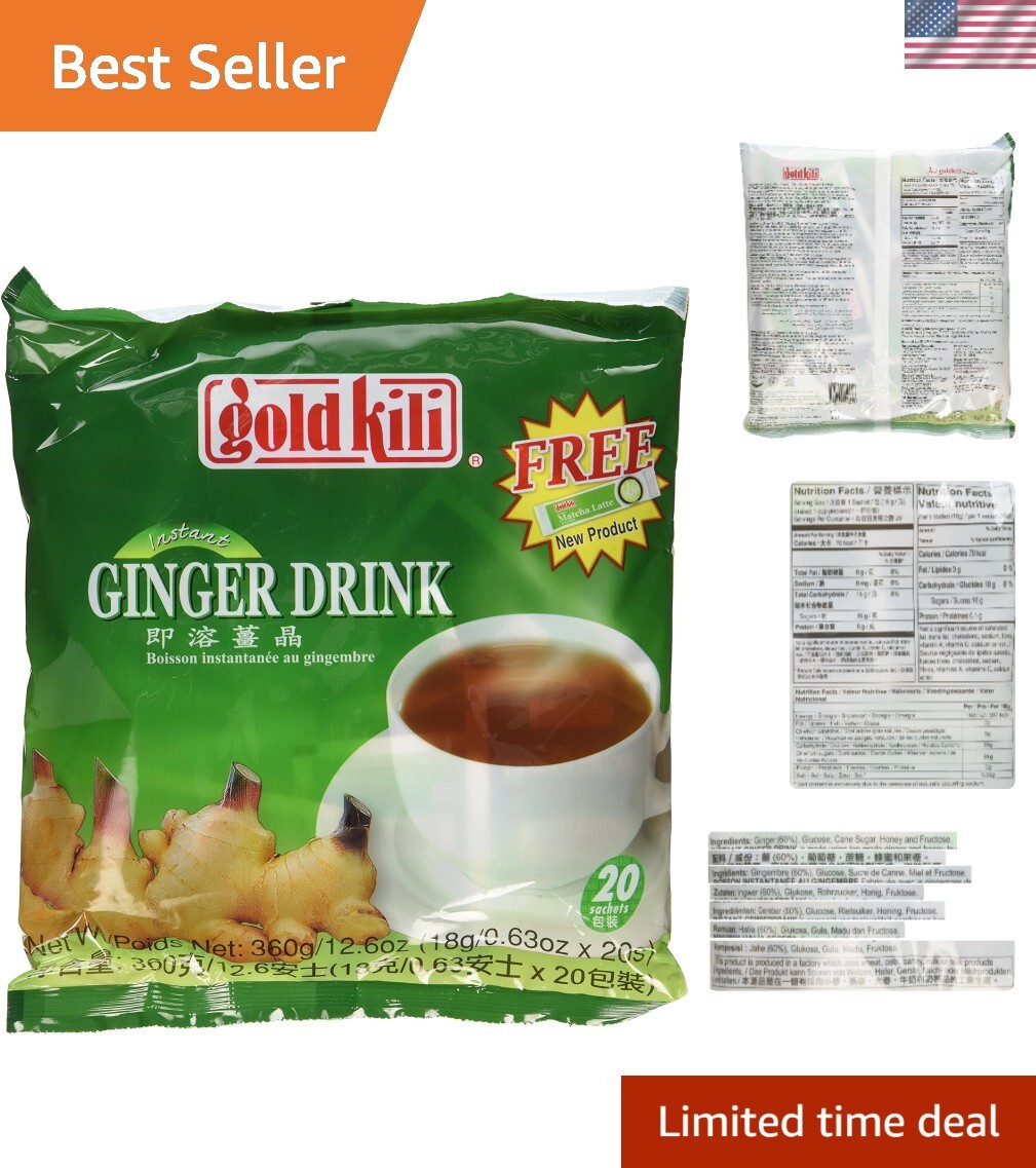 Nourishing Ginger Drink 40 Sachets – Soothing Tea for Cold Relief with Honey