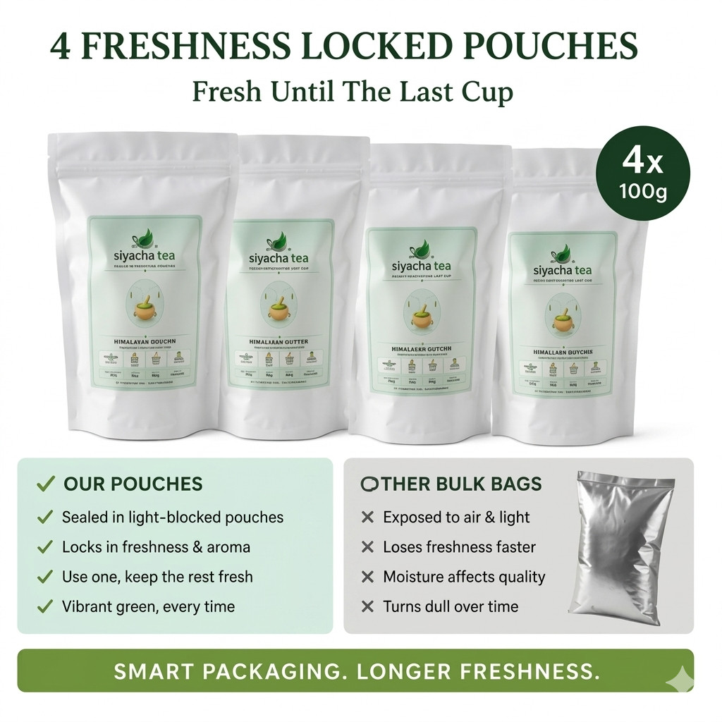 Clean Matcha Powder 400g (4x100g) No Fillers No Additives Himalayan Green Tea