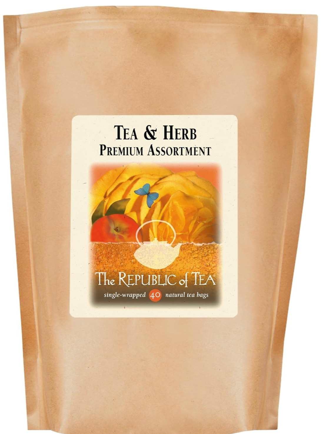 The Republic of Tea 80 (40 ct. pack of 2) – asst. individually wrapped tea bags
