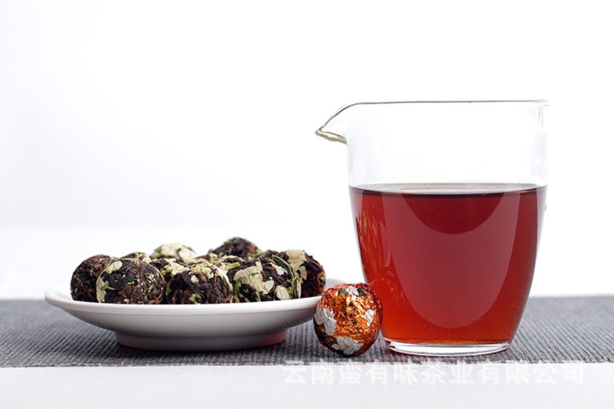 120g High-quality Yunnan Jasmine Pu’er Tea Rich Aroma Canned Tea Bulk Longzhu