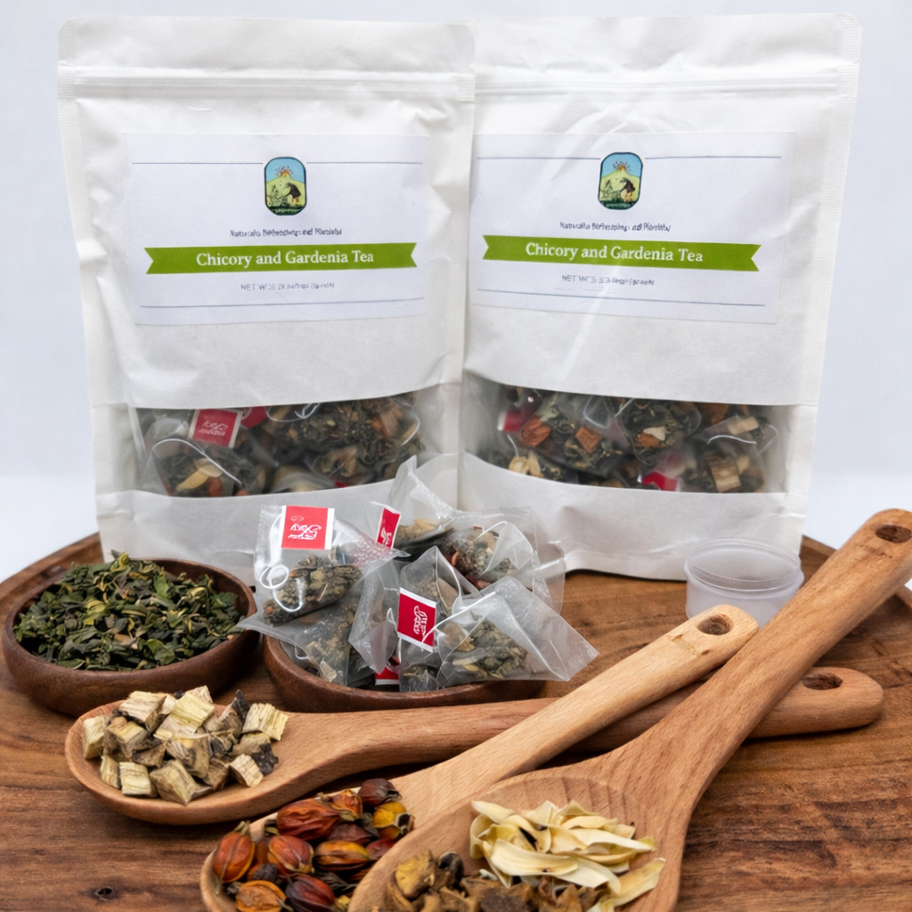 Relaxing Yoga Herbal Tea Chicory Gardenia Caffeine-Free Kidney Support