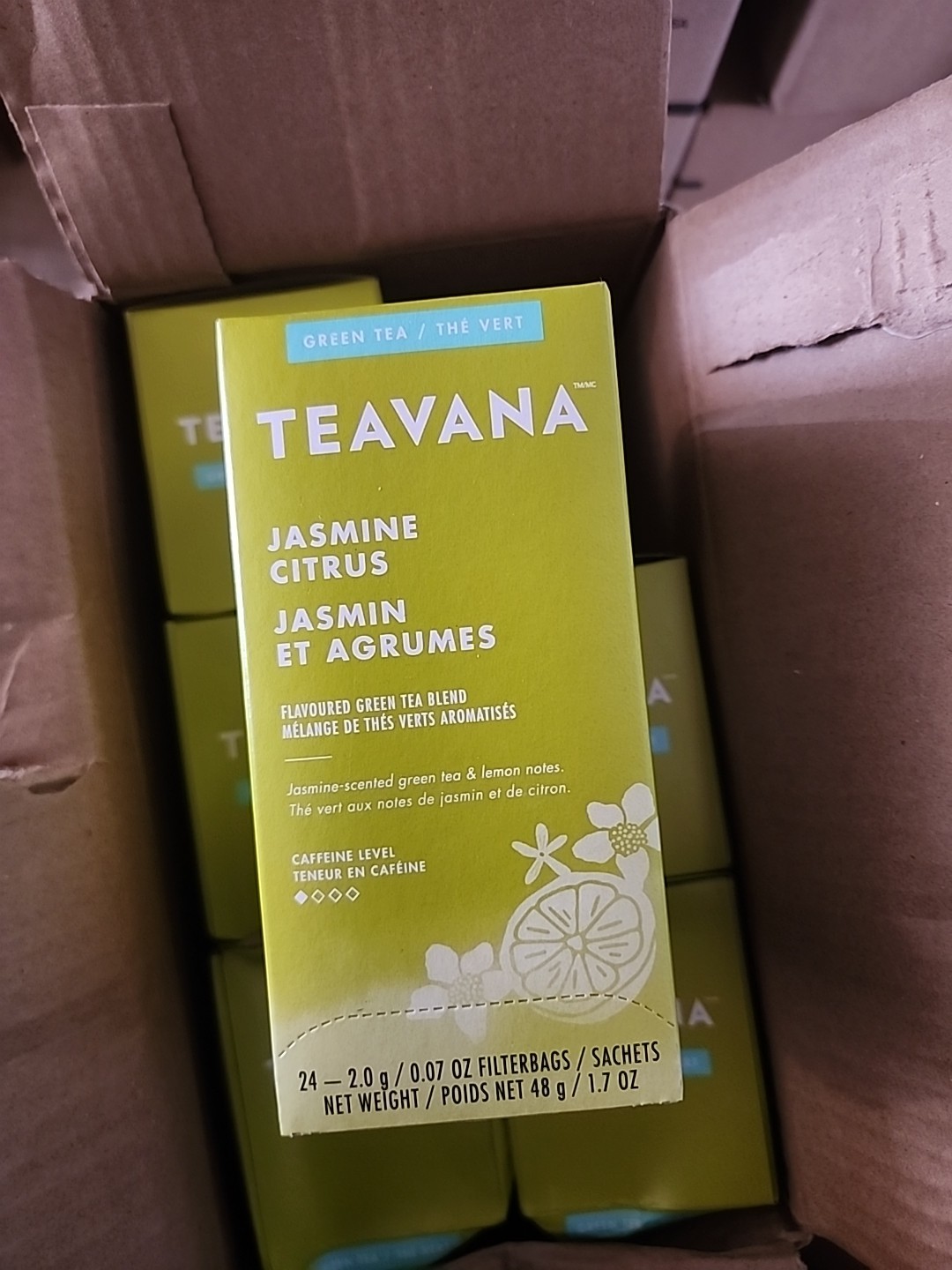 6x Teavana Jasmine Citrus Green Tea 24ct. Filterbags Best Before:09/26