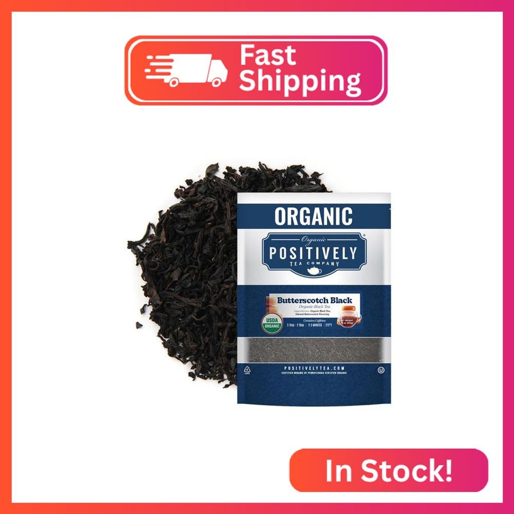 Organic Positively Tea Company, Butterscotch Black Tea, Loose Leaf, 16 Ounce