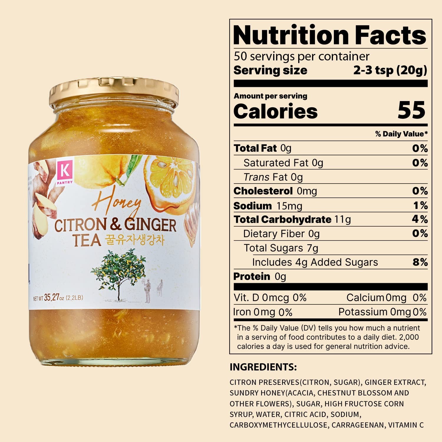 Deliciously Versatile Honey Citron & Ginger Tea – 35.27 oz Multipurpose Delight