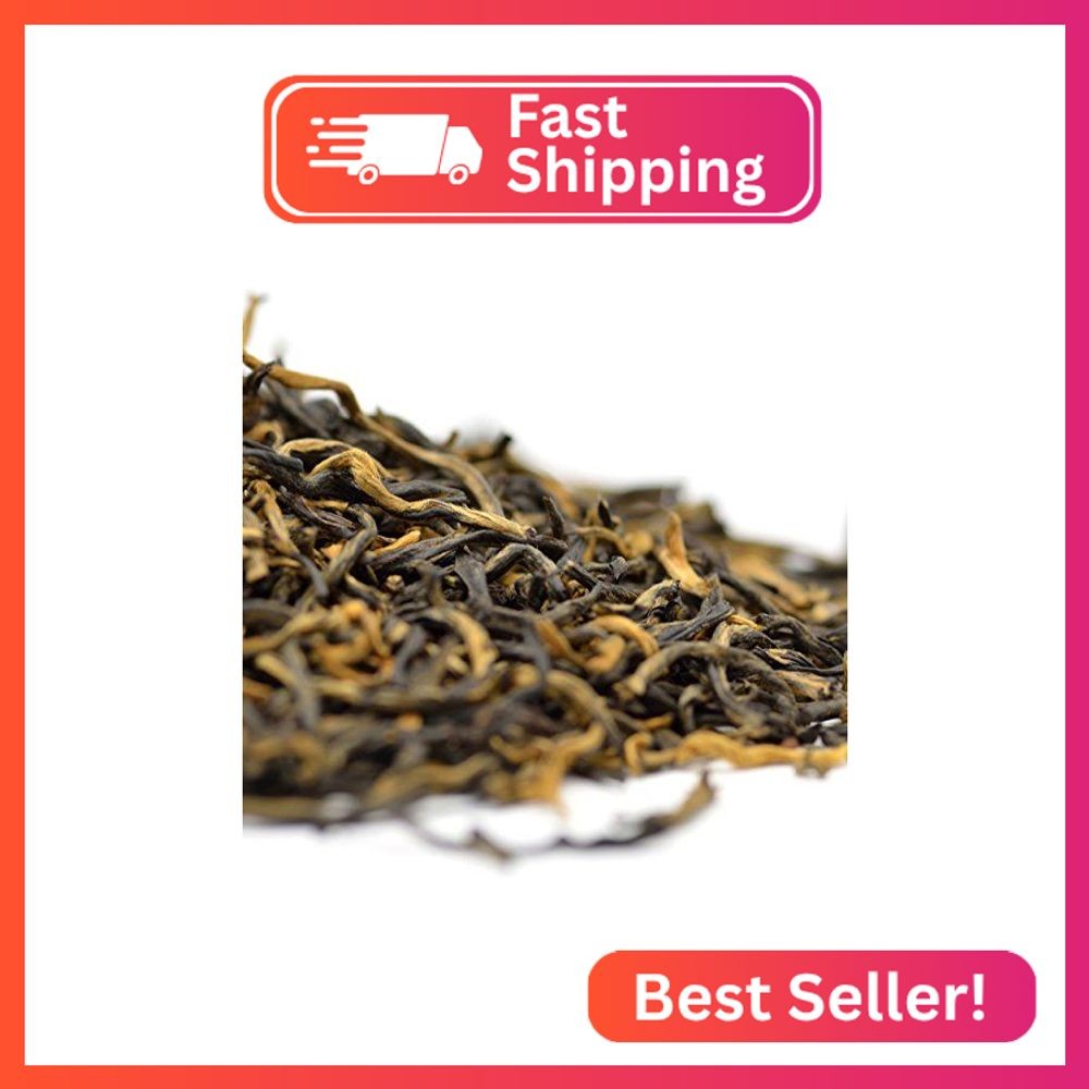 Teavivre Premium Golden Monkey Black Tea Loose Leaf Chinese Black Tea – 3.5oz /