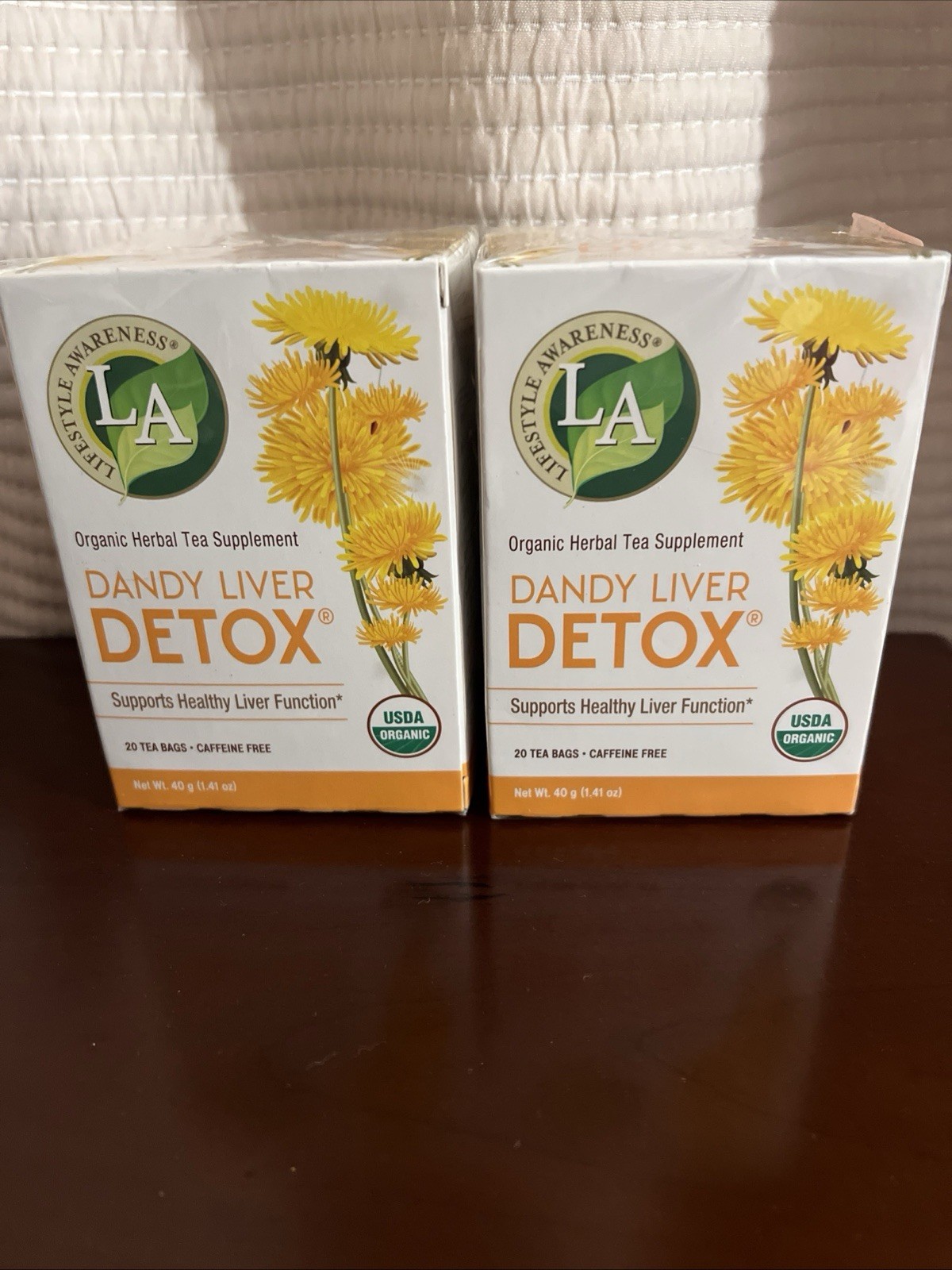 Dandy Liver Detox Tea, 20 Count X 2 Boxes. New