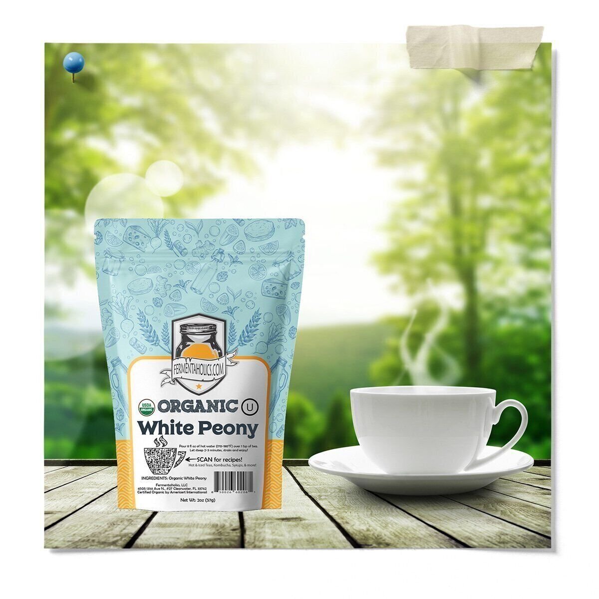 Fermentaholics USDA Certified Organic Loose Leaf White Peony Tea