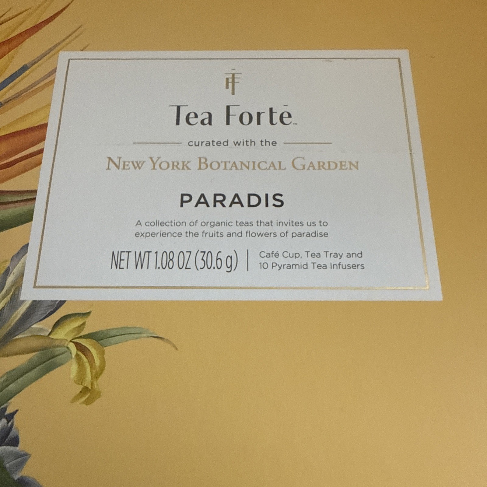 Tea Forte Paradis NY Botanical Gardens 3-Pc Tea Gift Set NIB