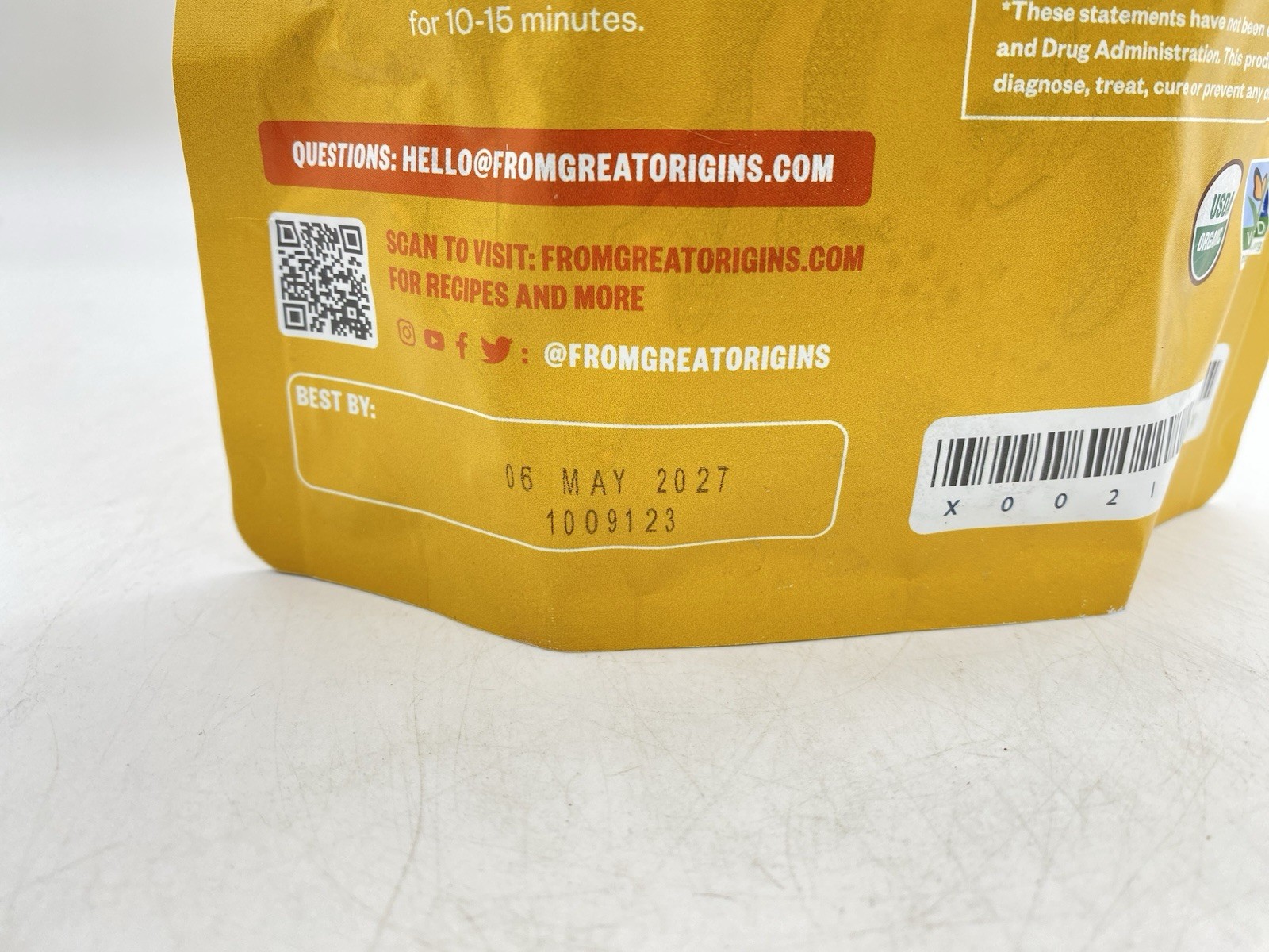 Organic Turmeric Ginger Tea – Eco-Conscious Tea Bags – 100 Count BB:05/2027