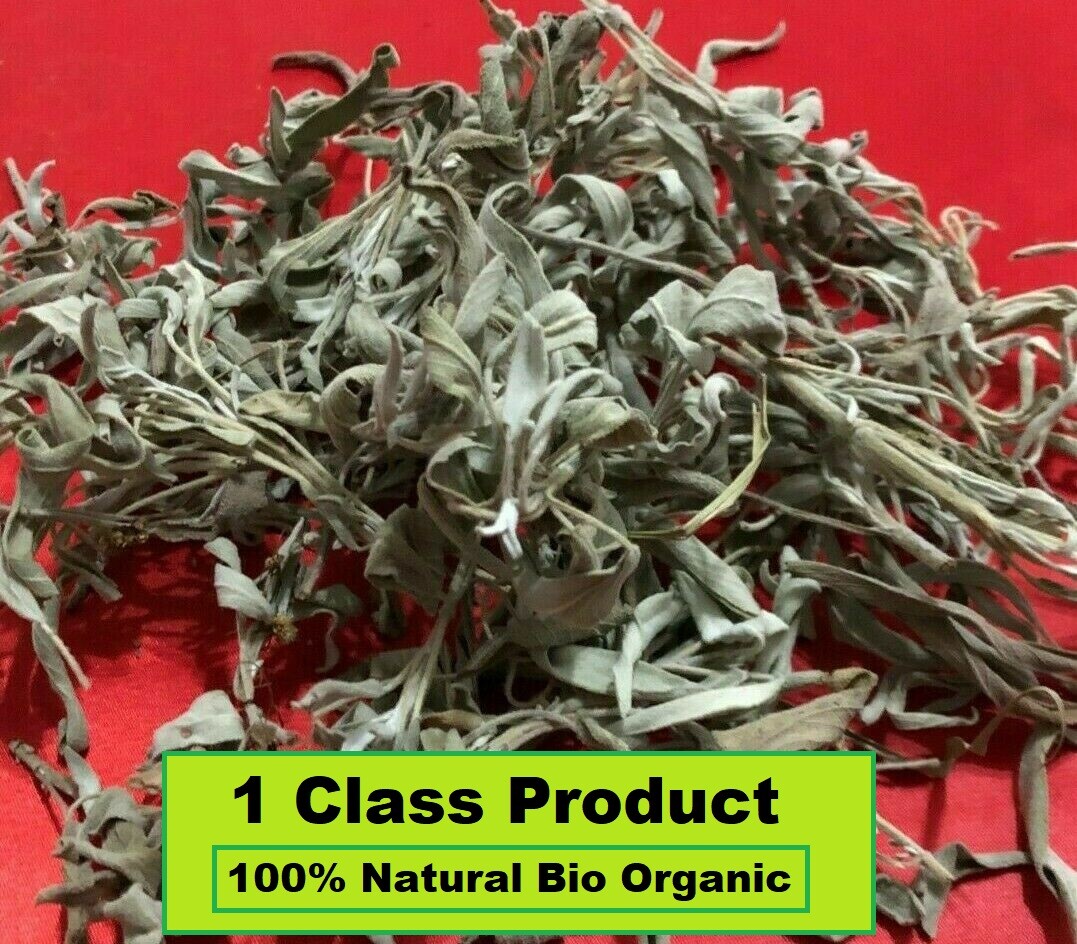 NATURAL ORGANIC SAGE DRIED LOOSE LEAF SALVIA OFFICINALIS ALBANIA HERBS BIO TEA