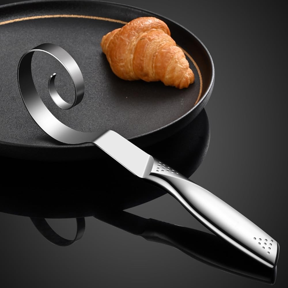 Seamless Danish Dough Whisk -10″ Stainless Steel Dutch Bread one size, Silver