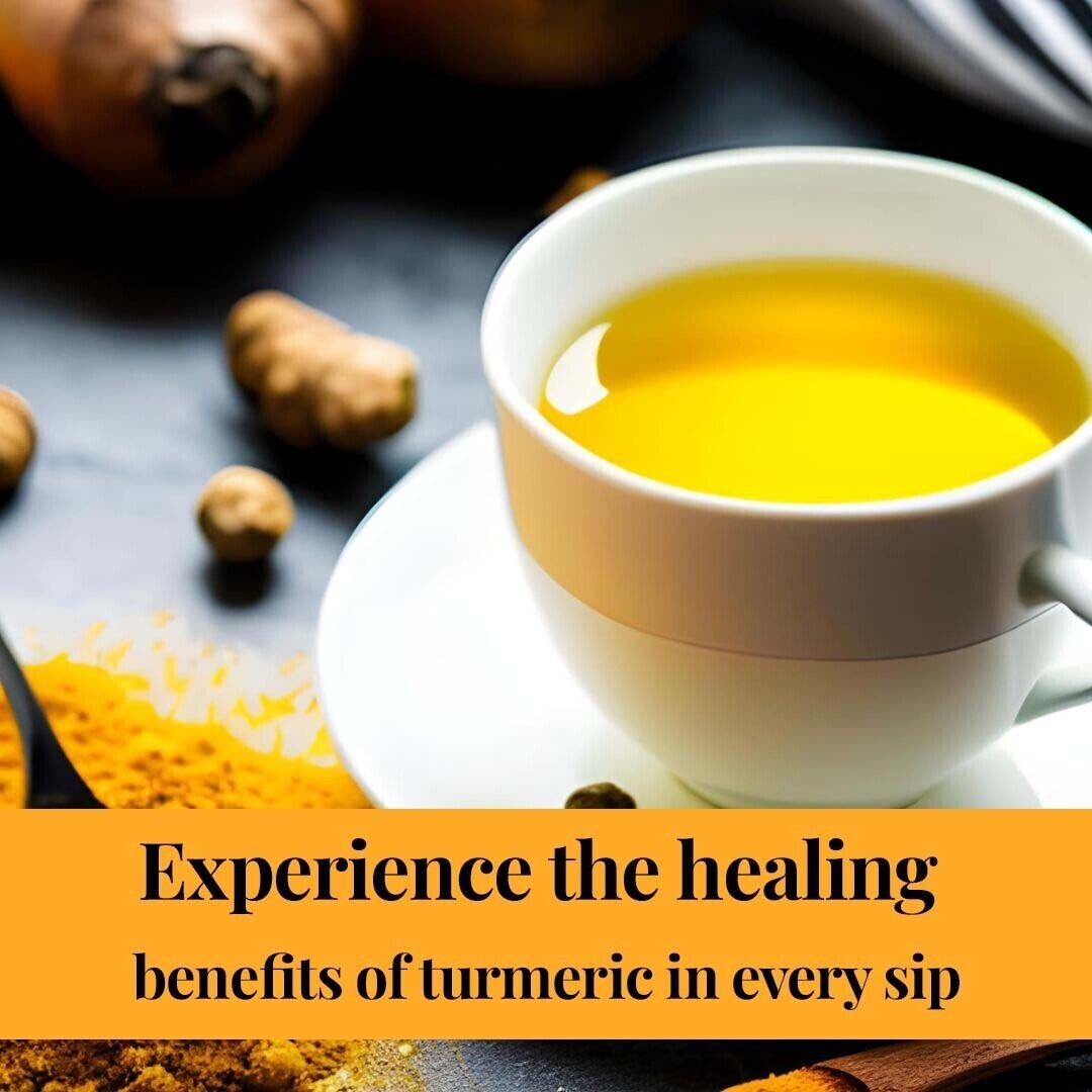 75 Bolsitas de Té De Cúrcuma, Cúrcuma Con Pimienta Negra, Turmeric Tea Blend