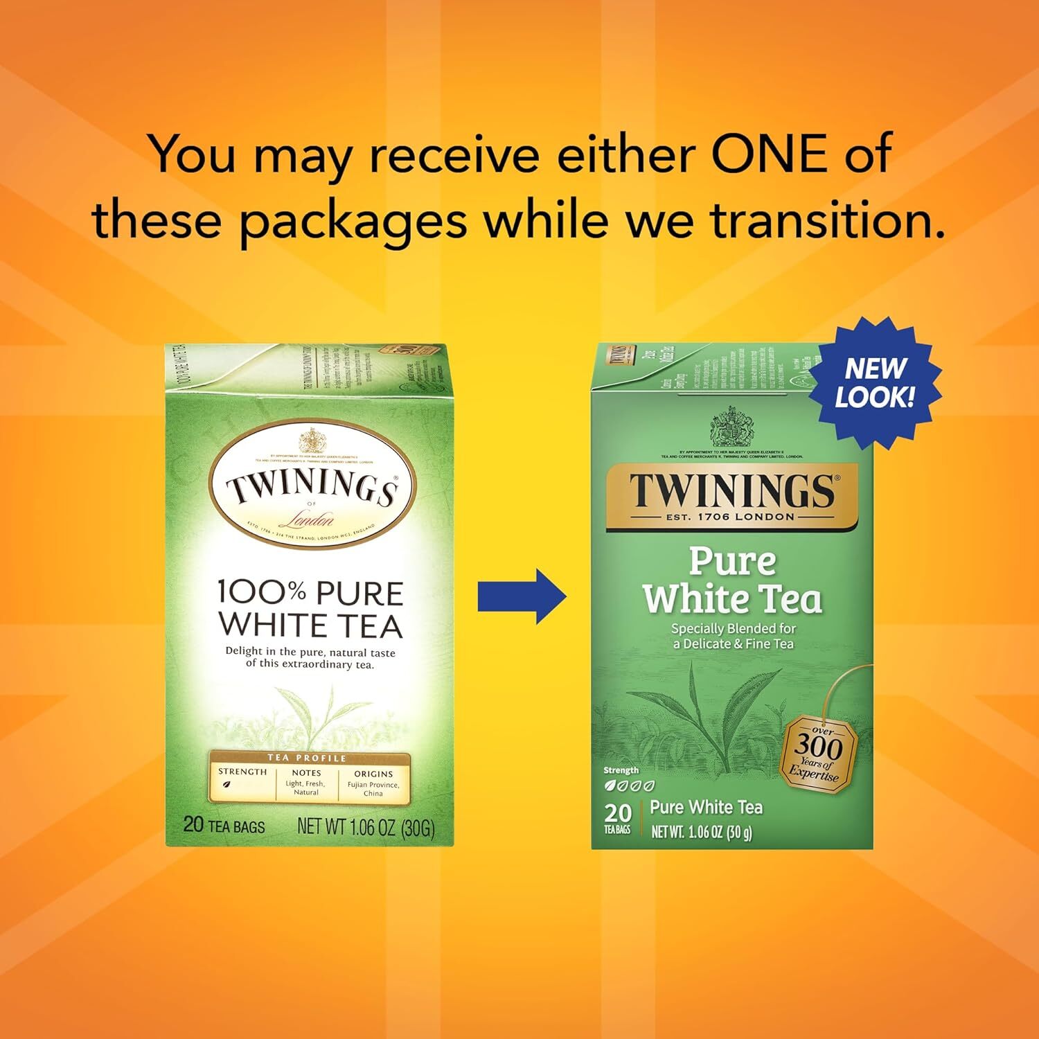 2 Pack – Twinings Pure White Tea – 20 Count