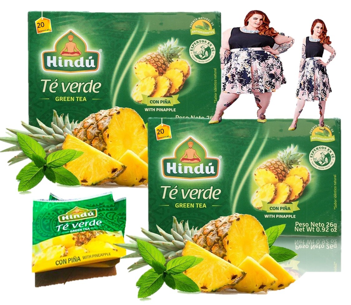 Pineapple flavor tea& Green Tea Hindu 40 bags Keto Weight Loss Support, Fat burn